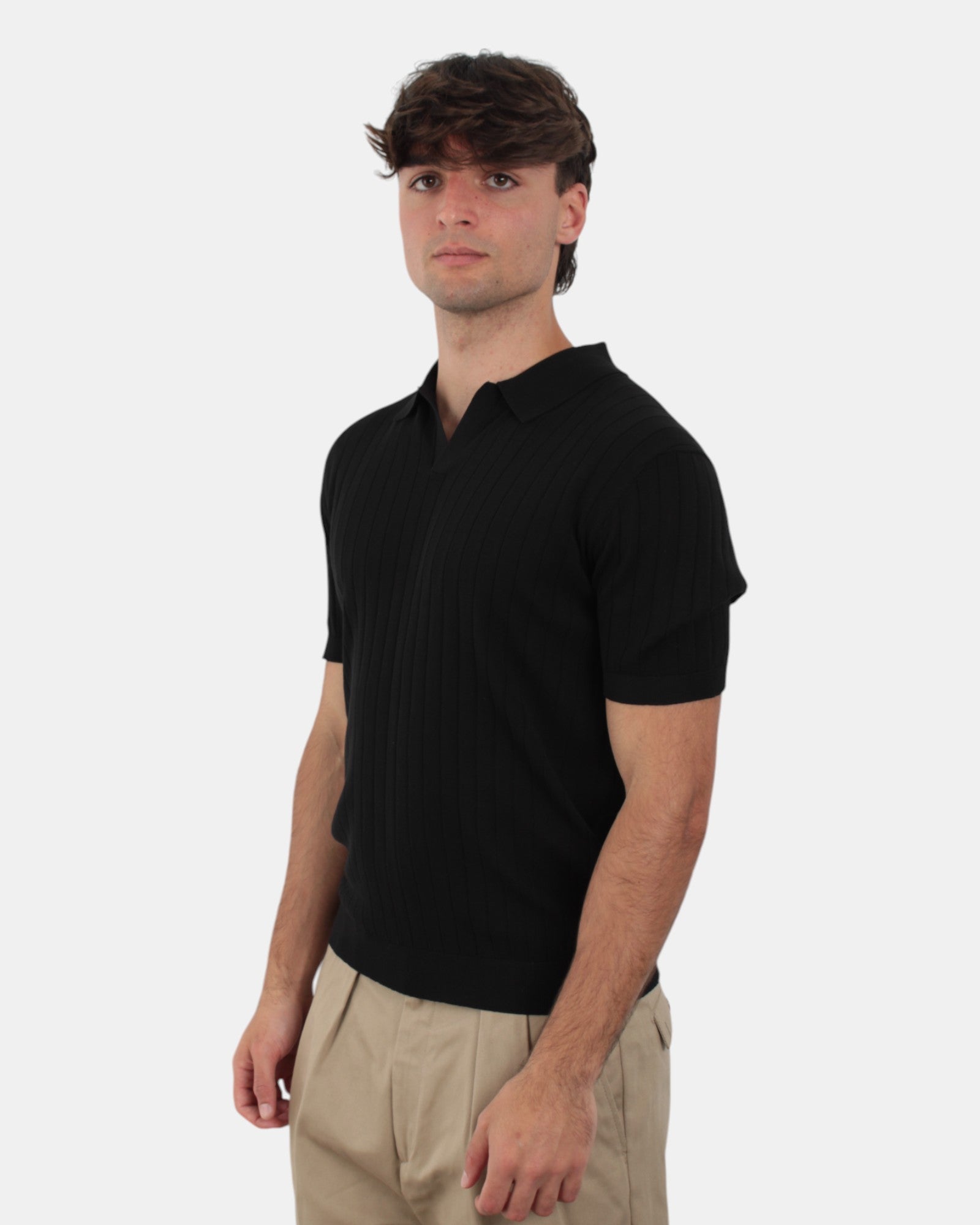 POLO A MANICA CORTA Nero Della Spiga