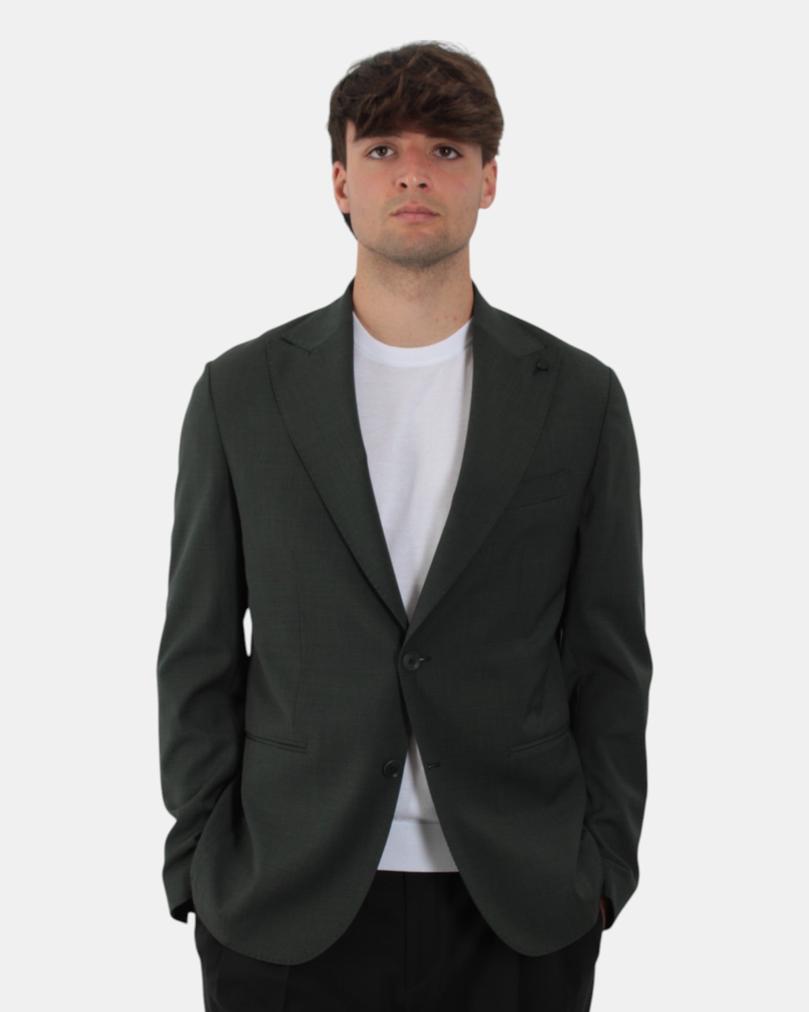 BLAZER MONOPETTO Verde Bottega Marchigiana