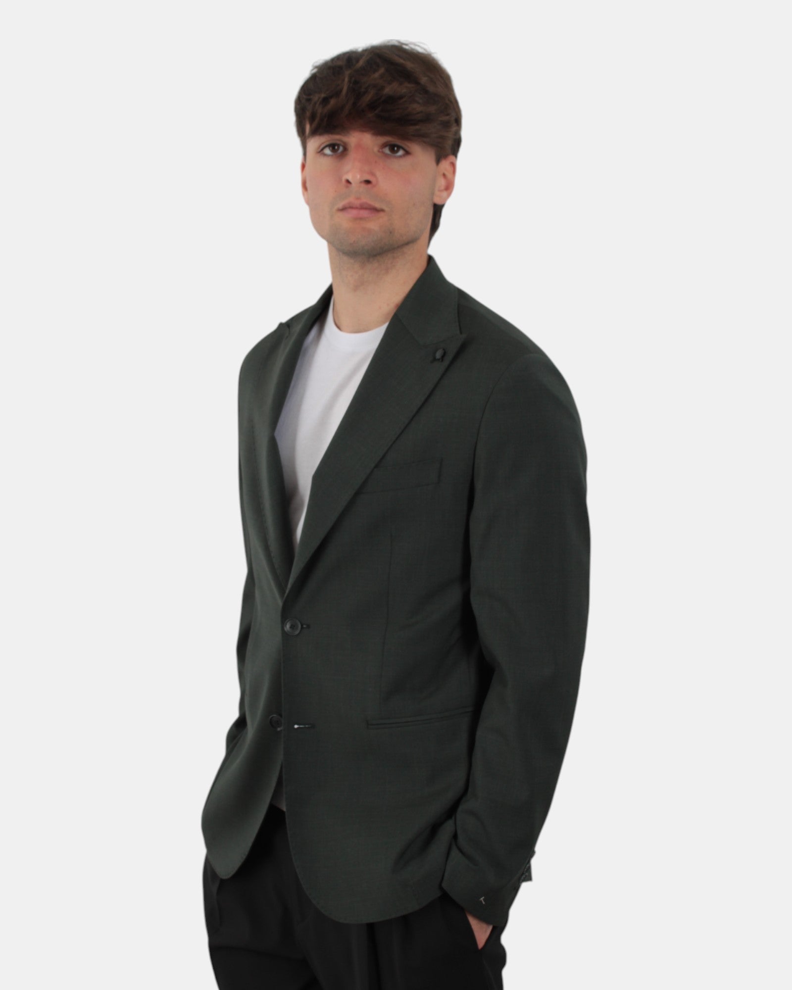 BLAZER MONOPETTO Verde Bottega Marchigiana