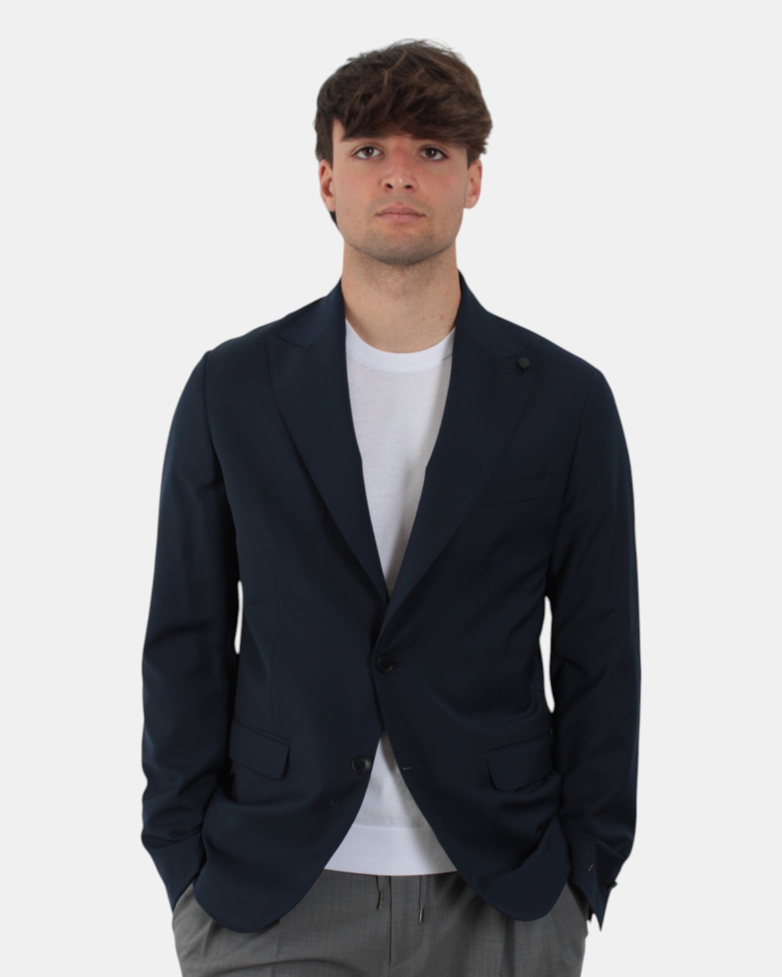 BLAZER MONOPETTO Blu Bottega Marchigiana