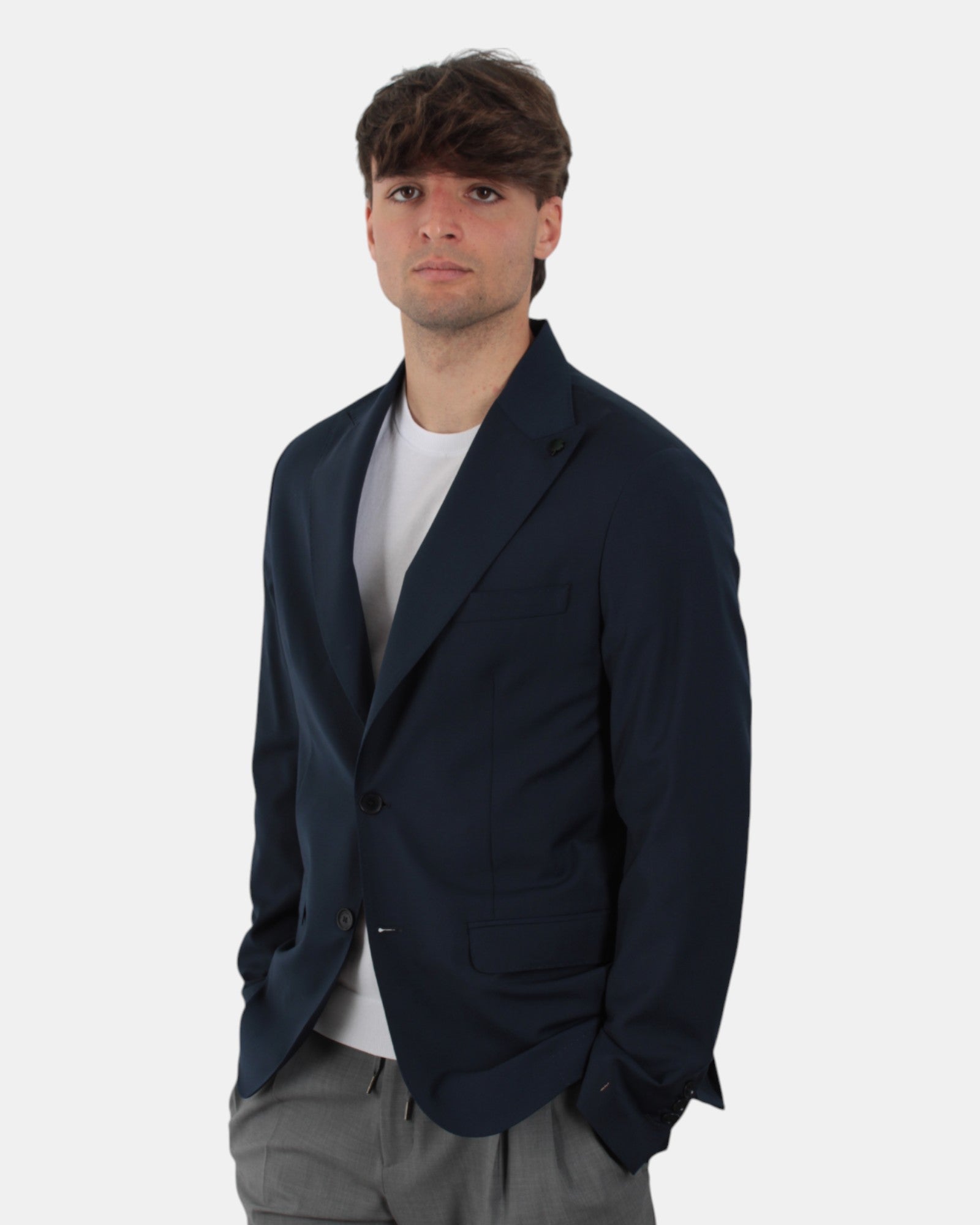BLAZER MONOPETTO Blu Bottega Marchigiana