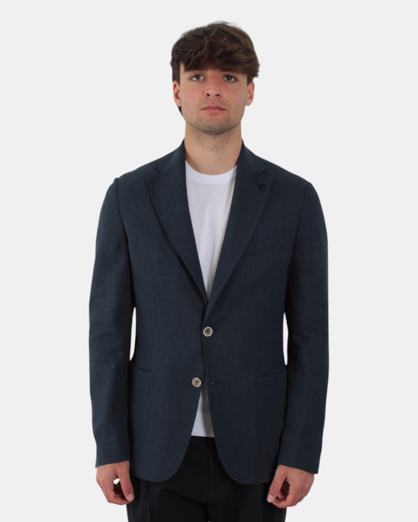 BLAZER MONOPETTO Blu Bottega Marchigiana
