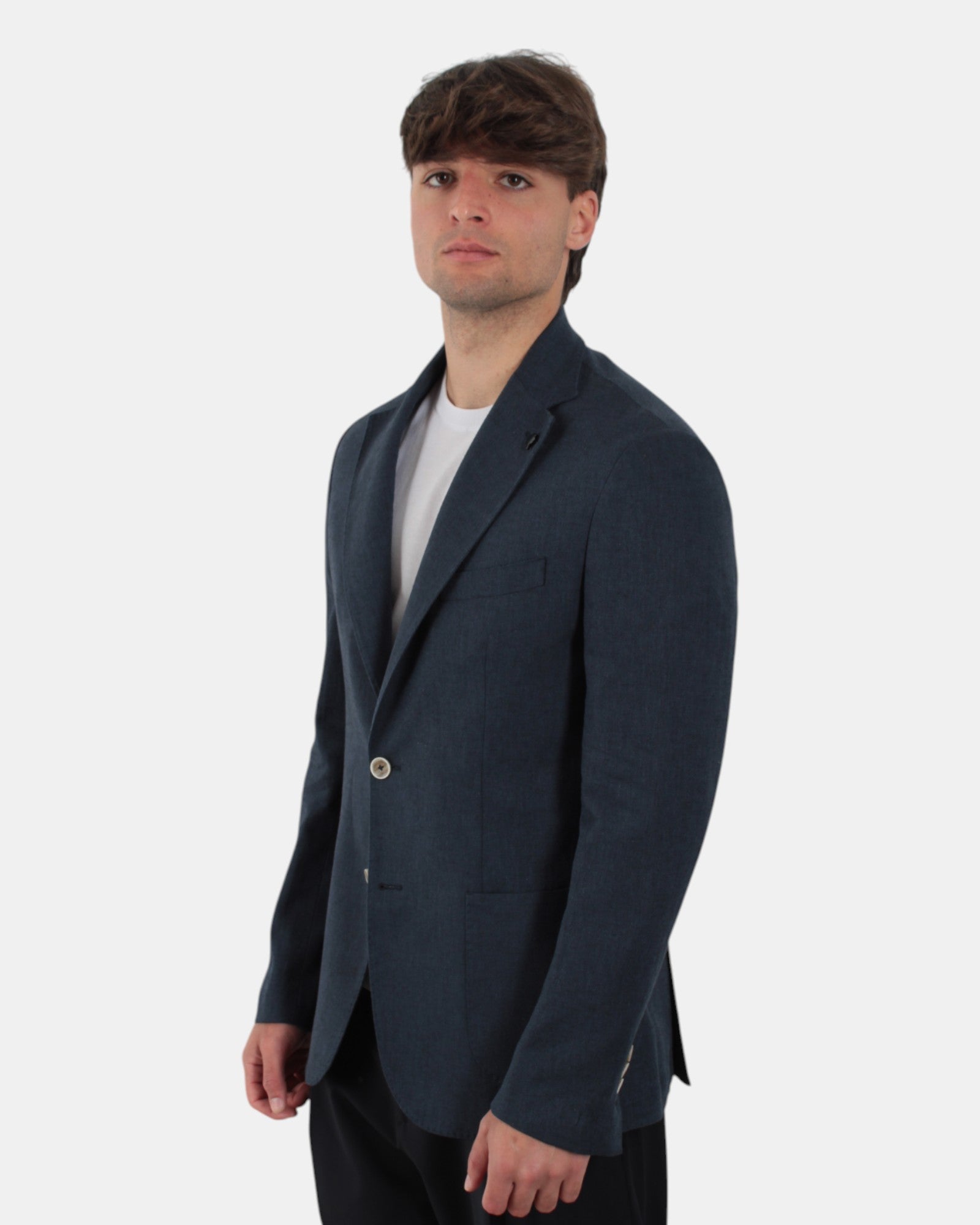BLAZER MONOPETTO Blu Bottega Marchigiana