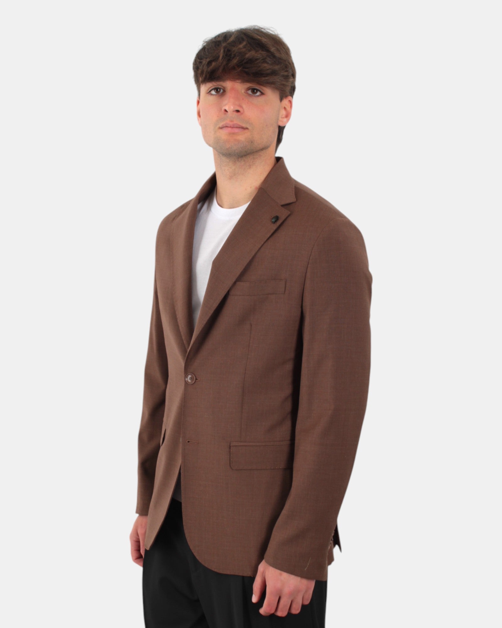 BLAZER MONOPETTO Marrone Bottega Marchigiana
