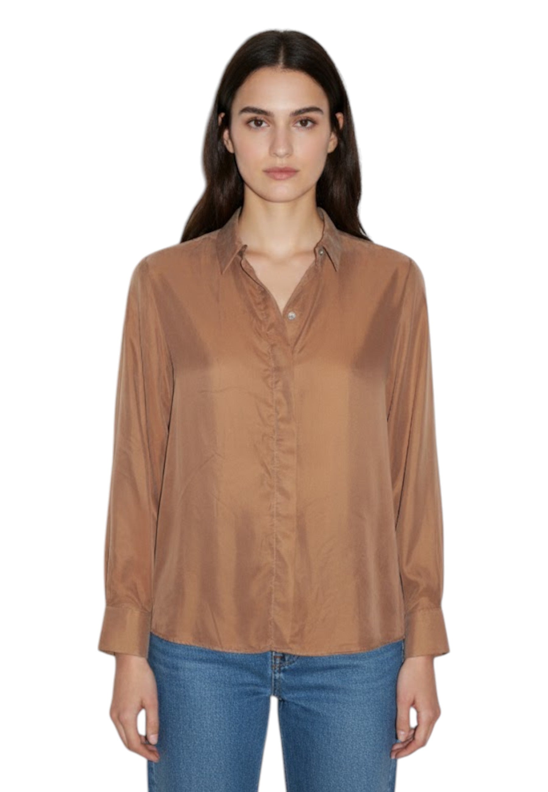 CAMICIE MANICA LUNGA Marrone Academia