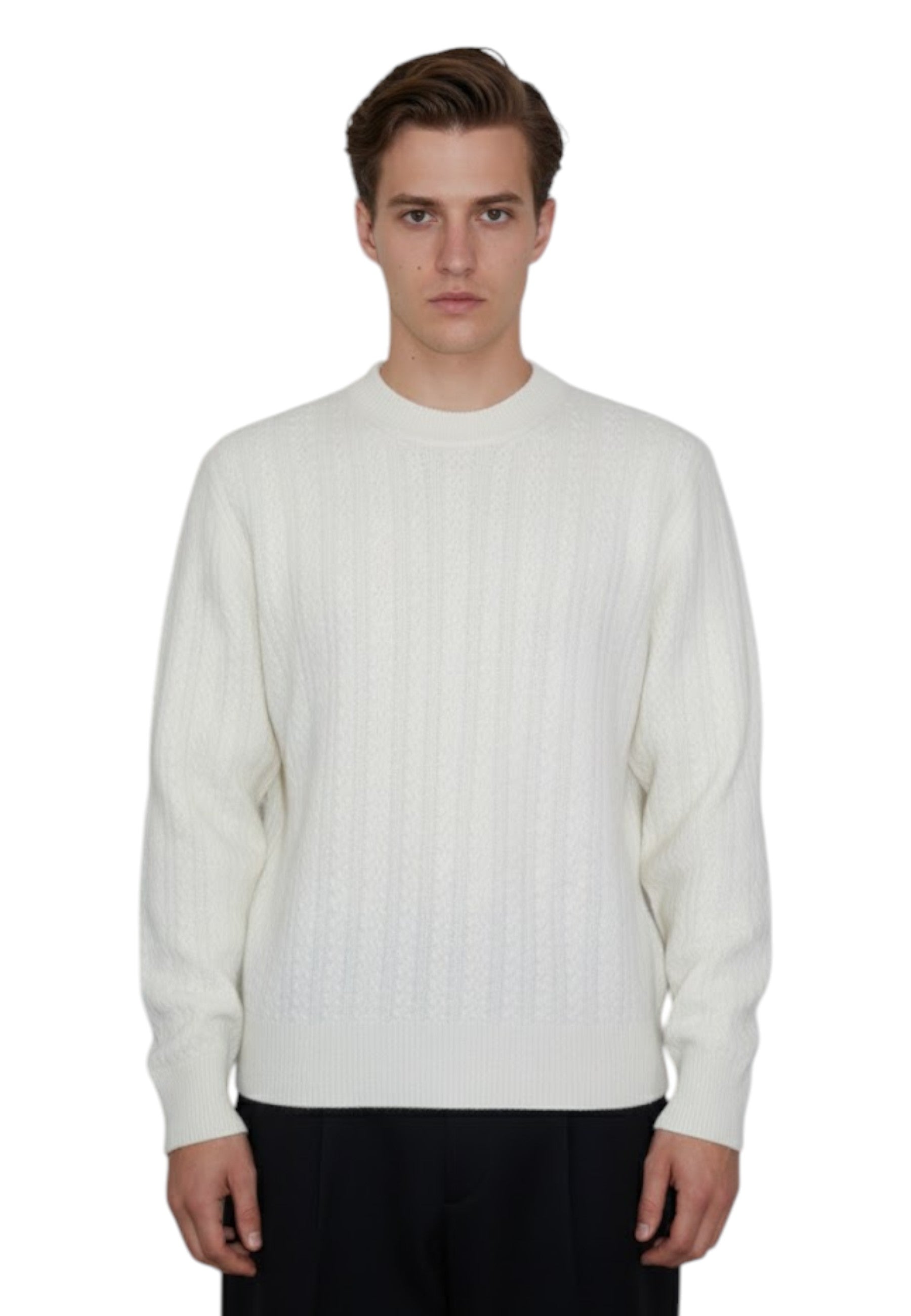 GIROCOLLO MANICA LUNGA Bianco Altea