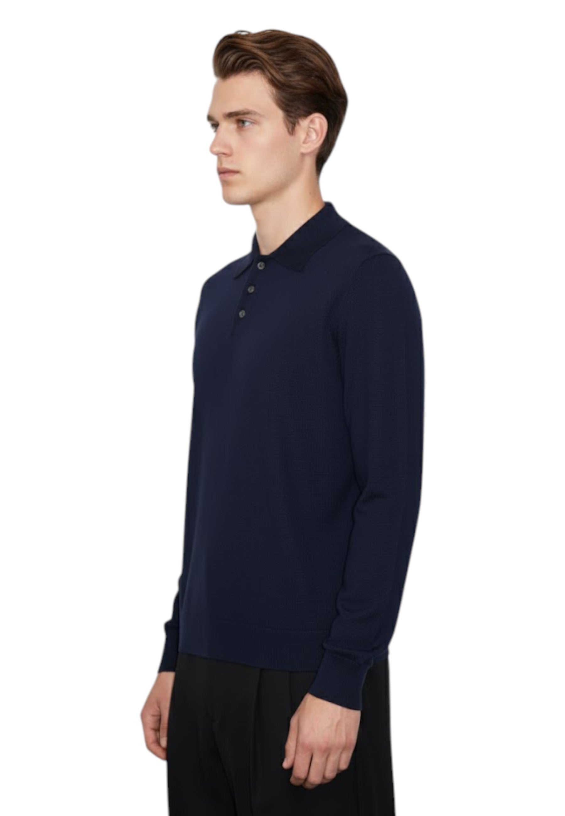 POLO A MANICA LUNGA Blu Altea