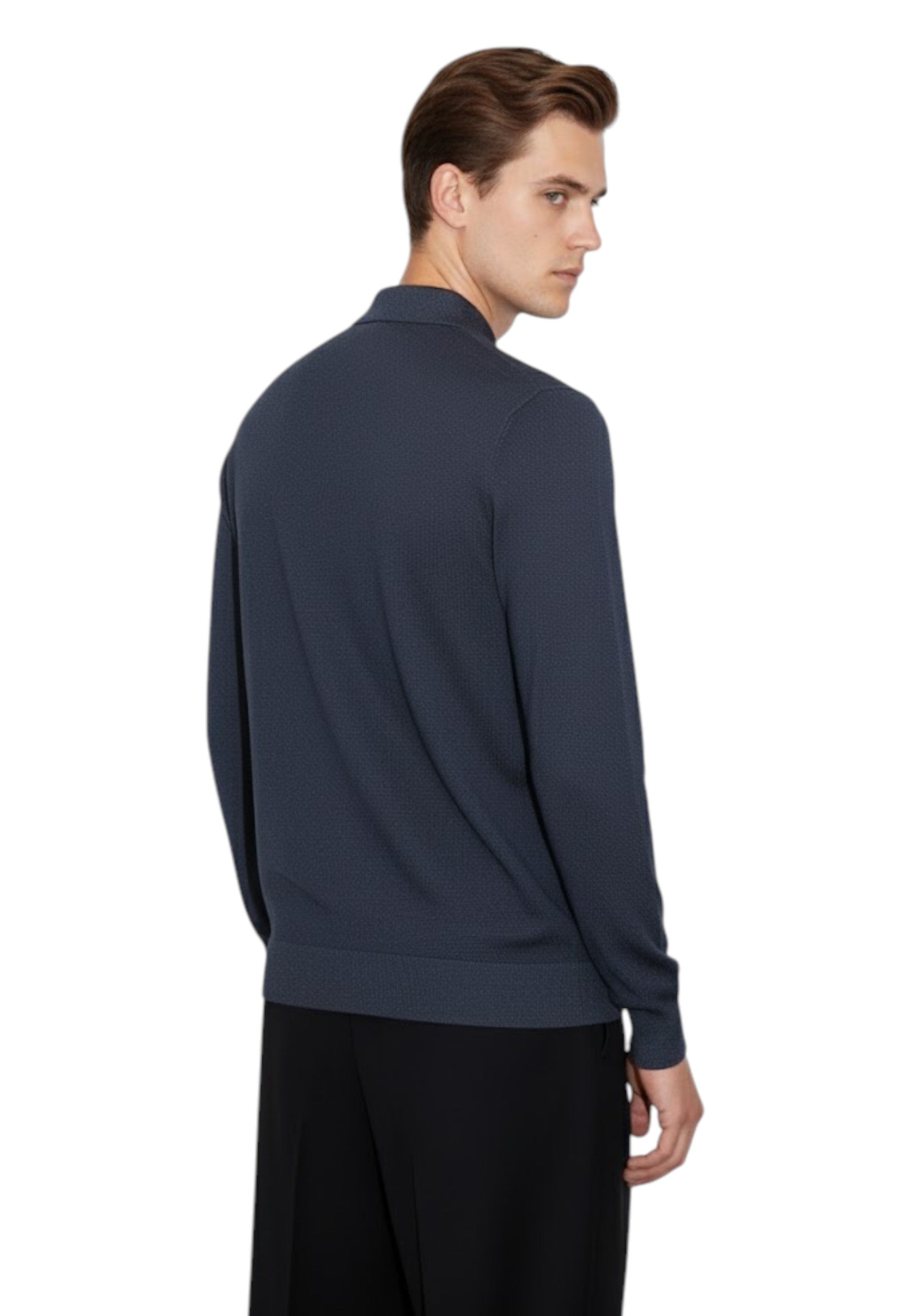 POLO A MANICA LUNGA Blu Altea