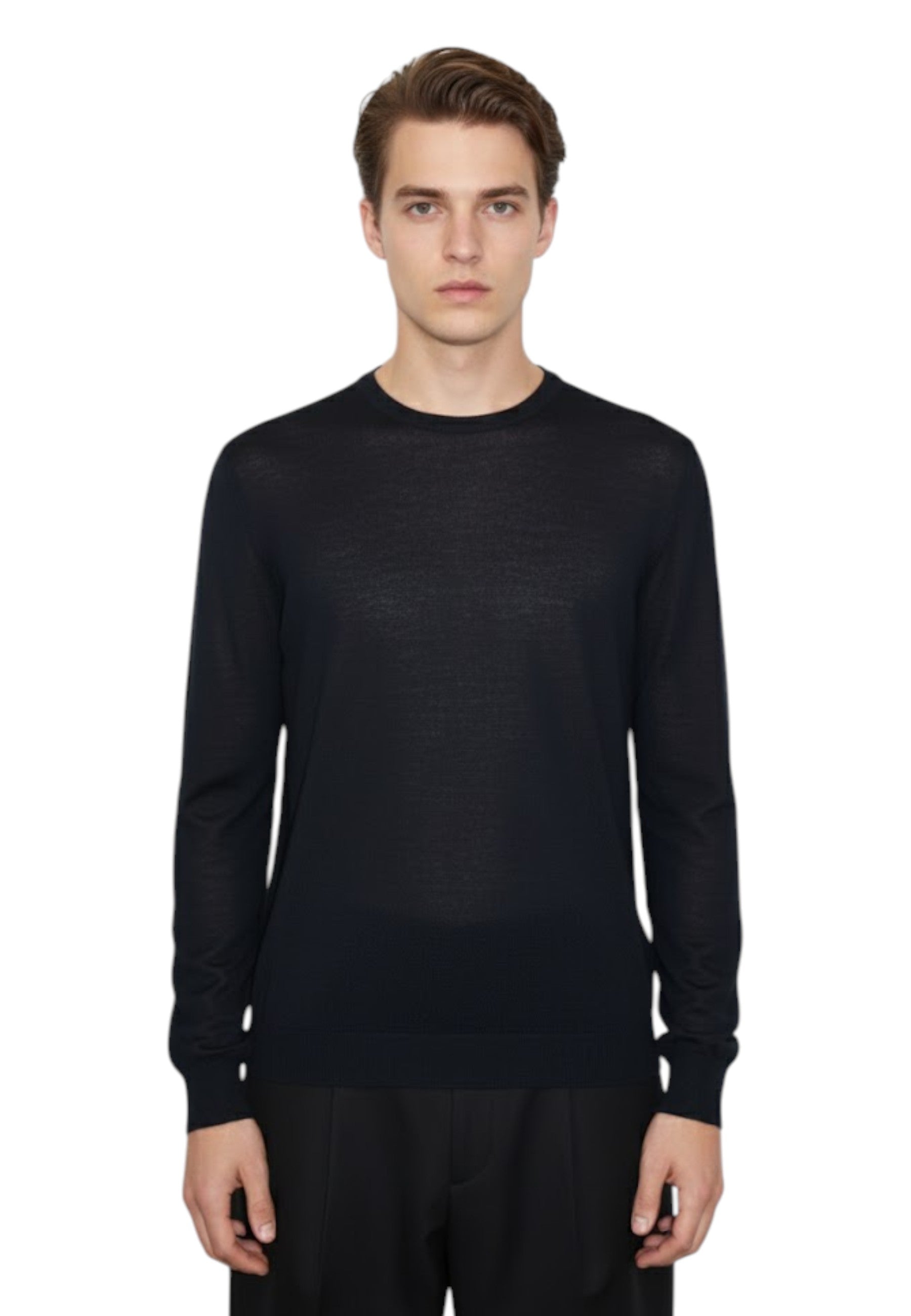 GIROCOLLO MANICA LUNGA Nero Kangra