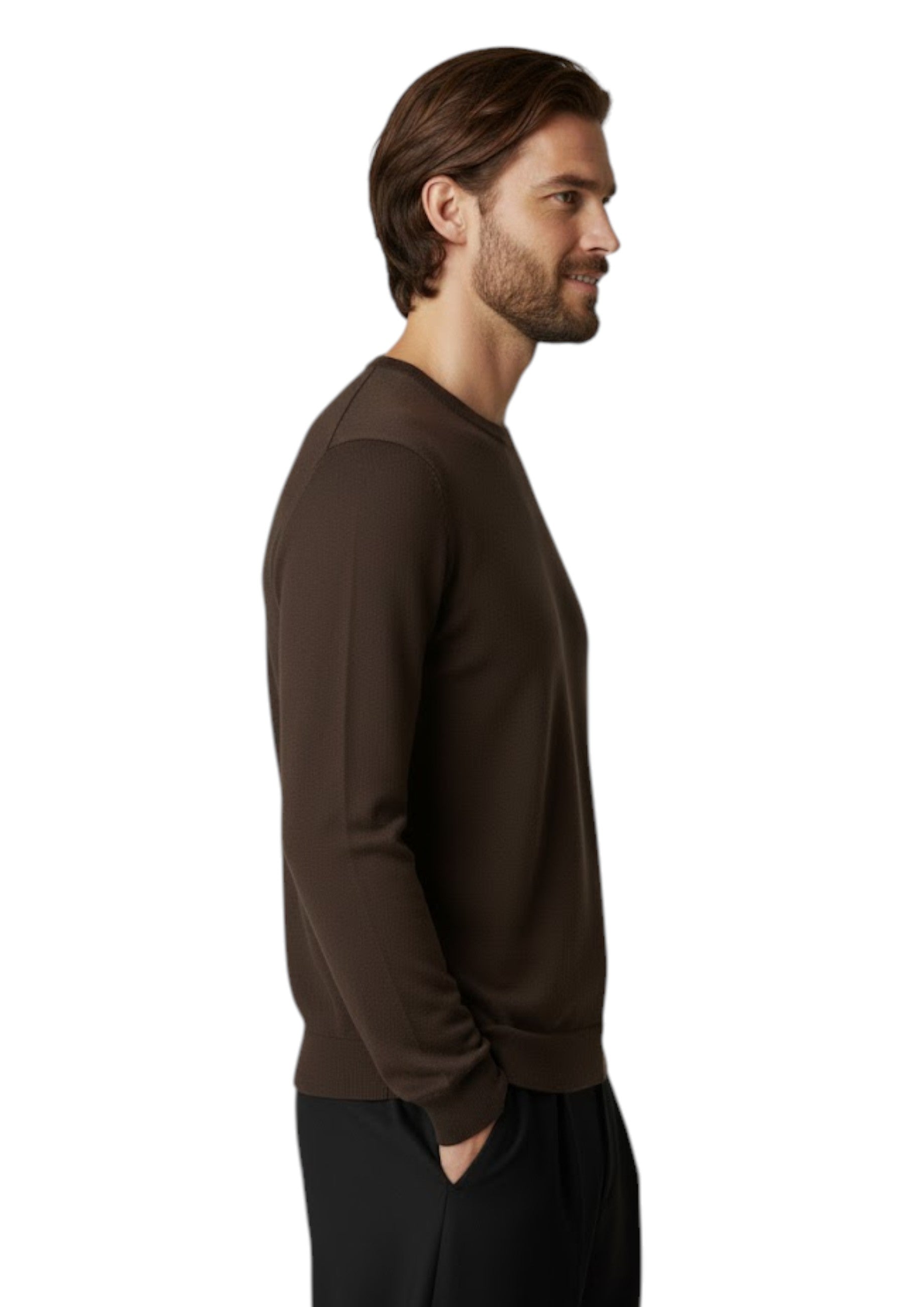 GIROCOLLO MANICA LUNGA Marrone Kangra