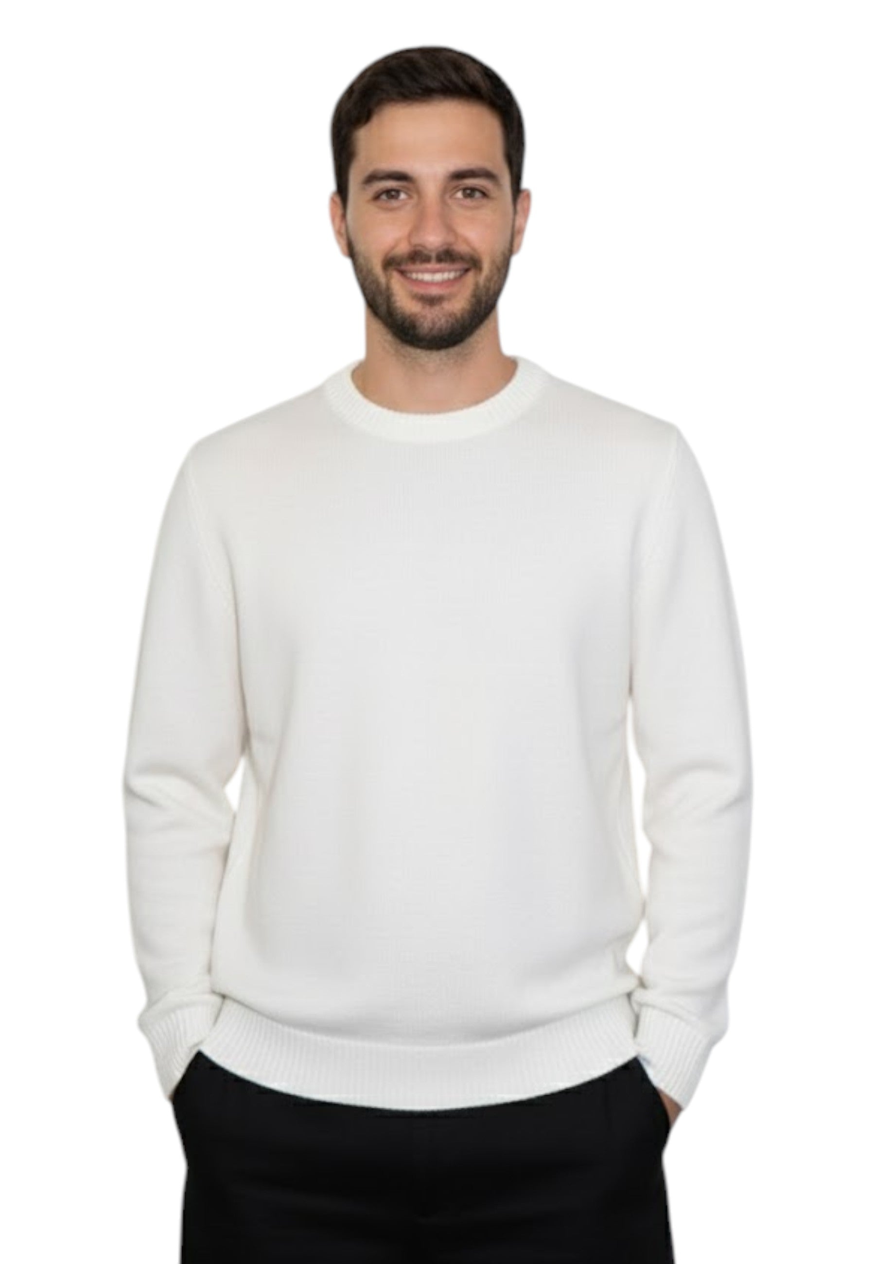 GIROCOLLO MANICA LUNGA Bianco Kangra