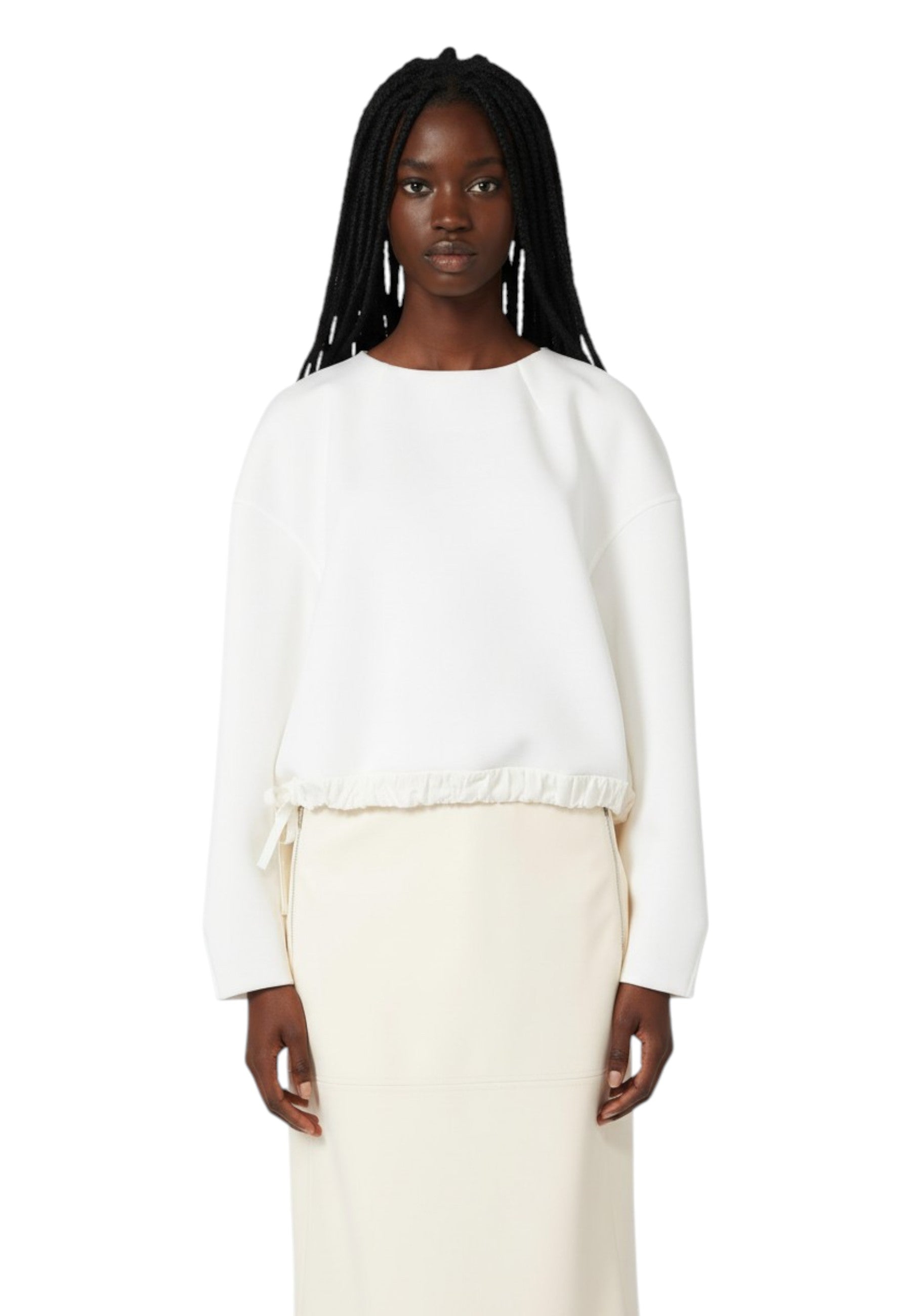 FELPE A GIROCOLLO Bianco Mm 1