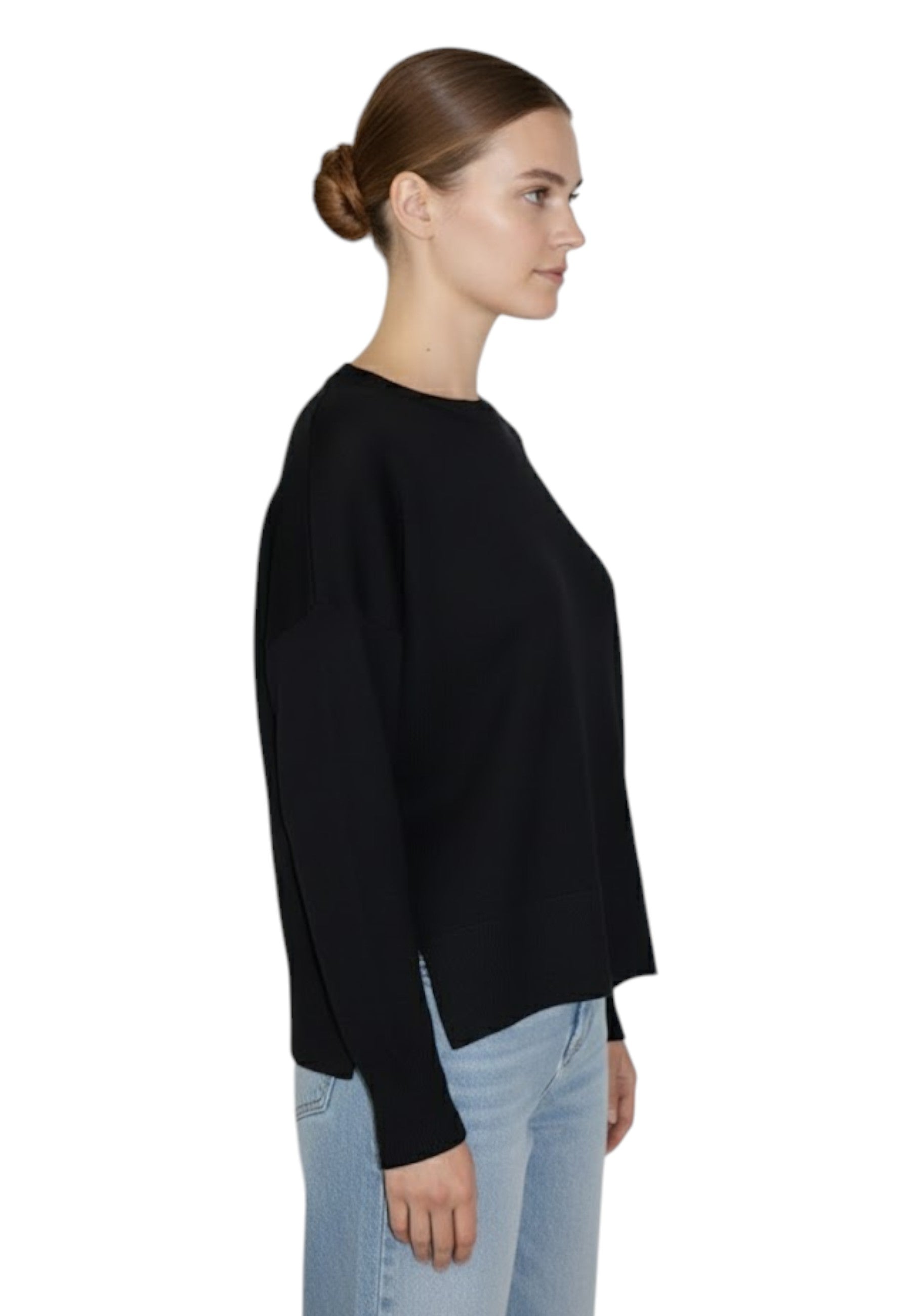 GIROCOLLO MANICA LUNGA Nero Kangra