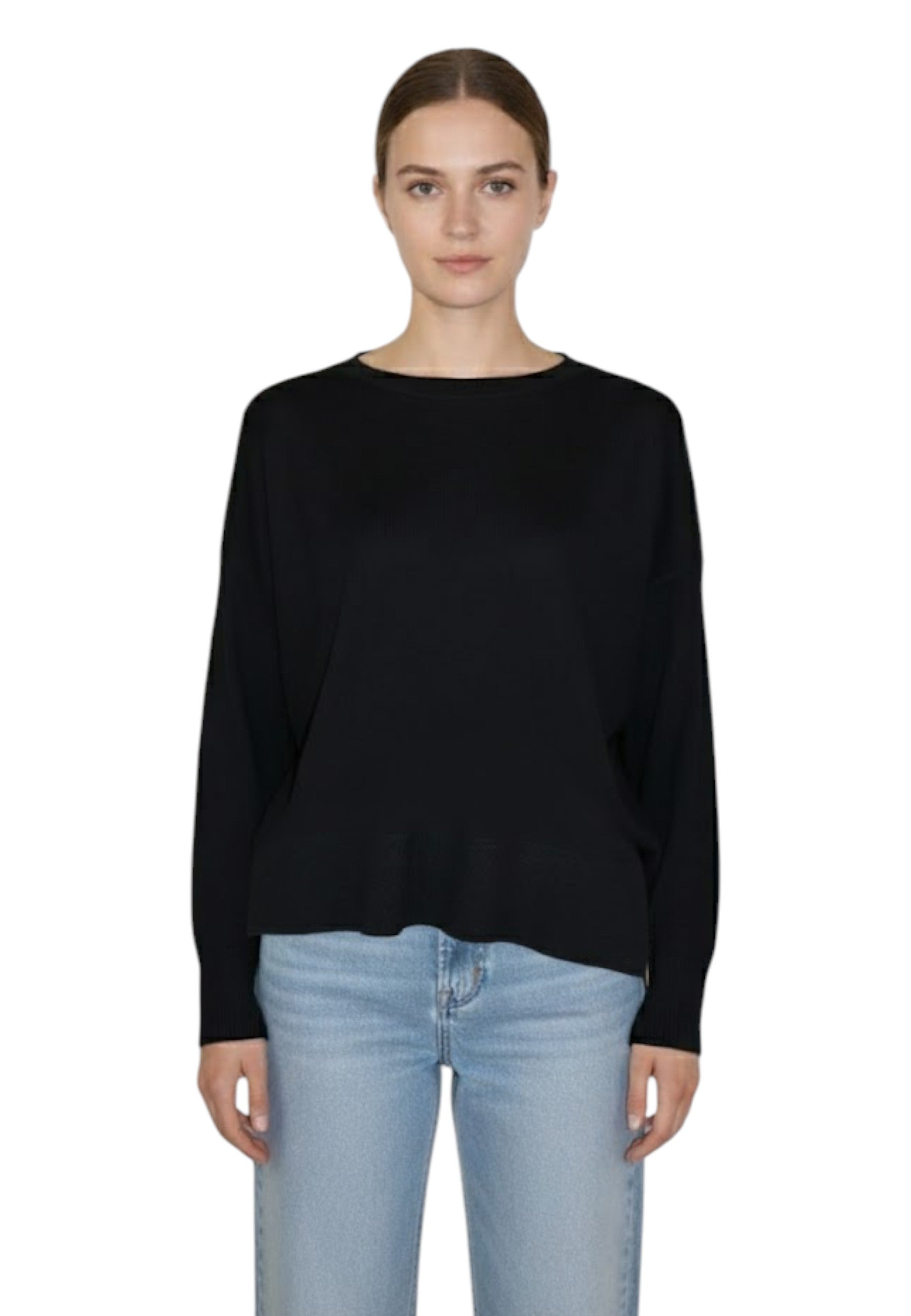 GIROCOLLO MANICA LUNGA Nero Kangra