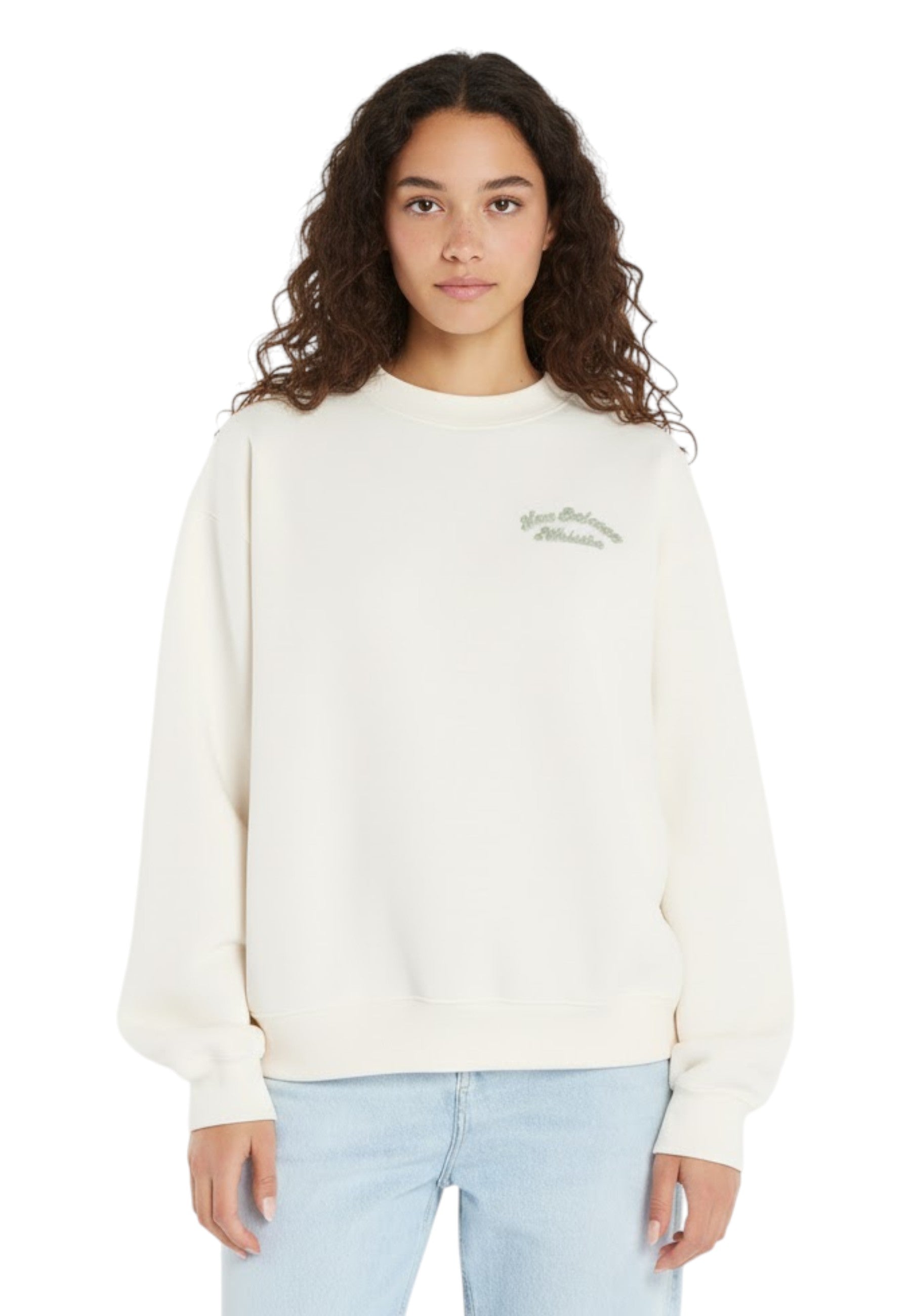 FELPA A GIROCOLLO Beige New Balance