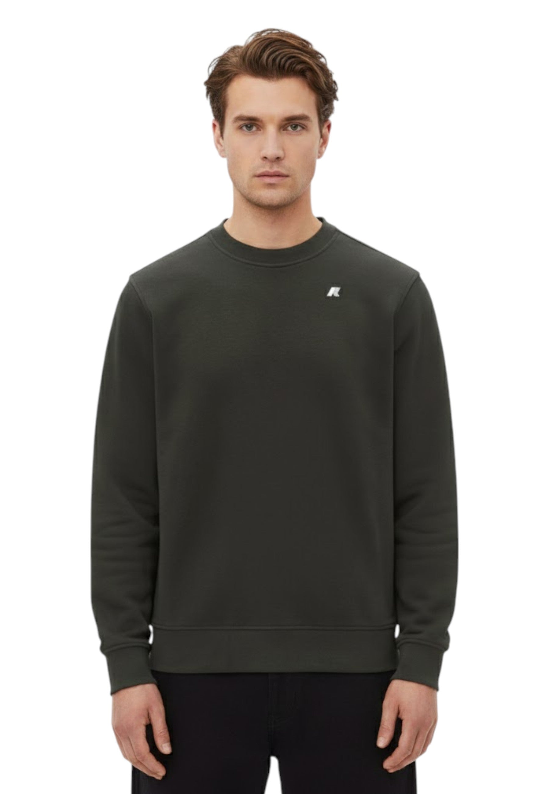 FELPA A GIROCOLLO Verde K Way