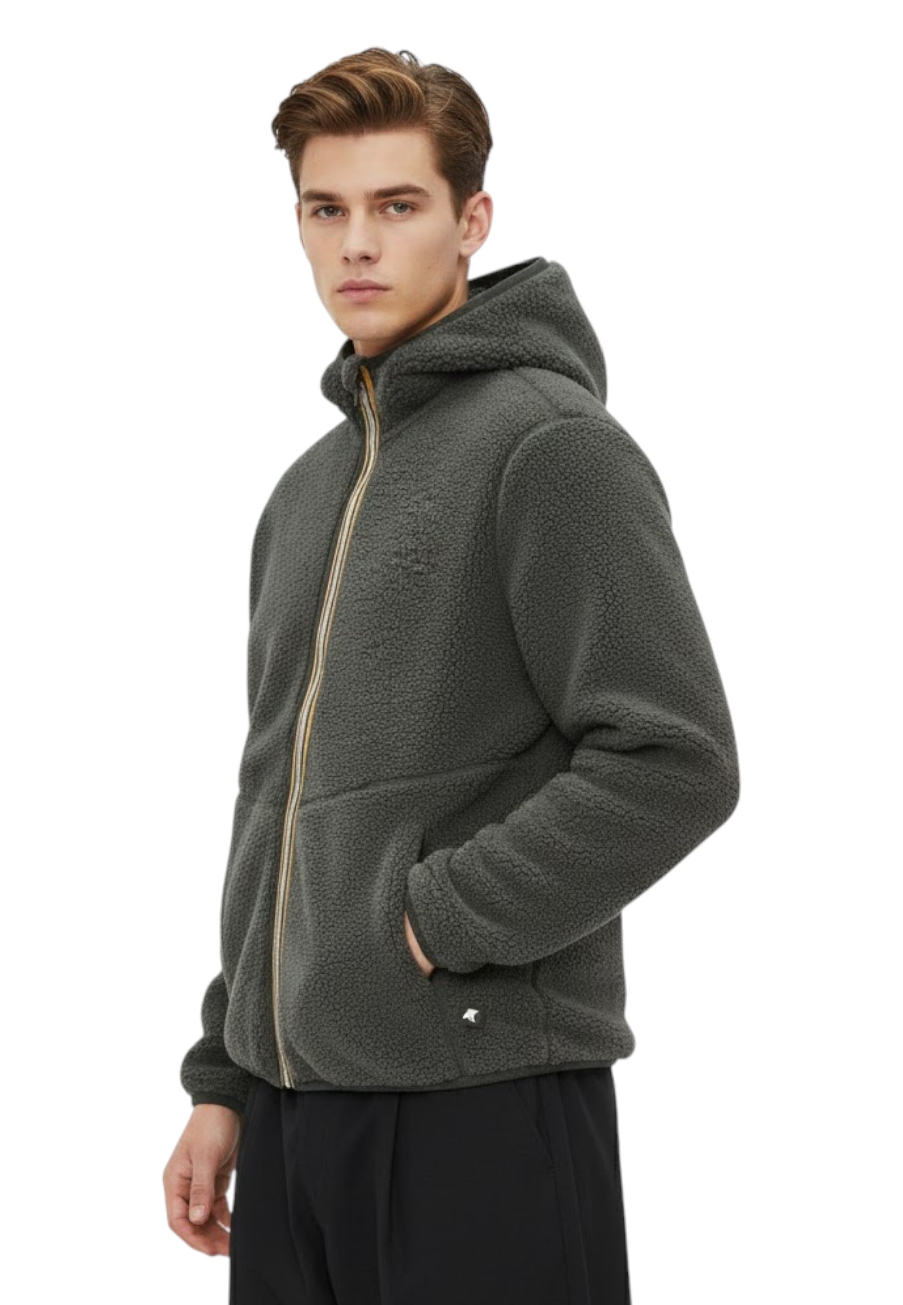FELPE CON ZIP Verde K Way