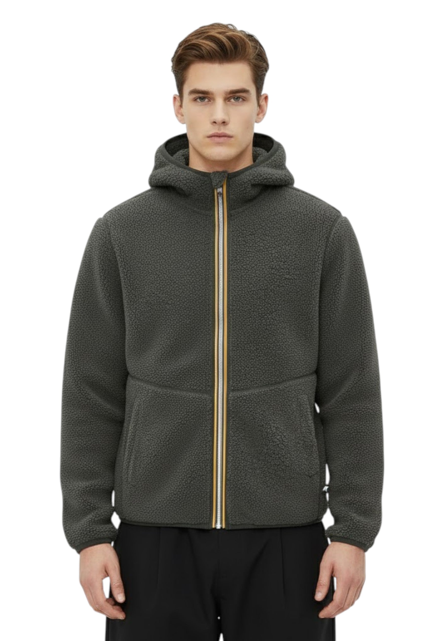 FELPE CON ZIP Verde K Way