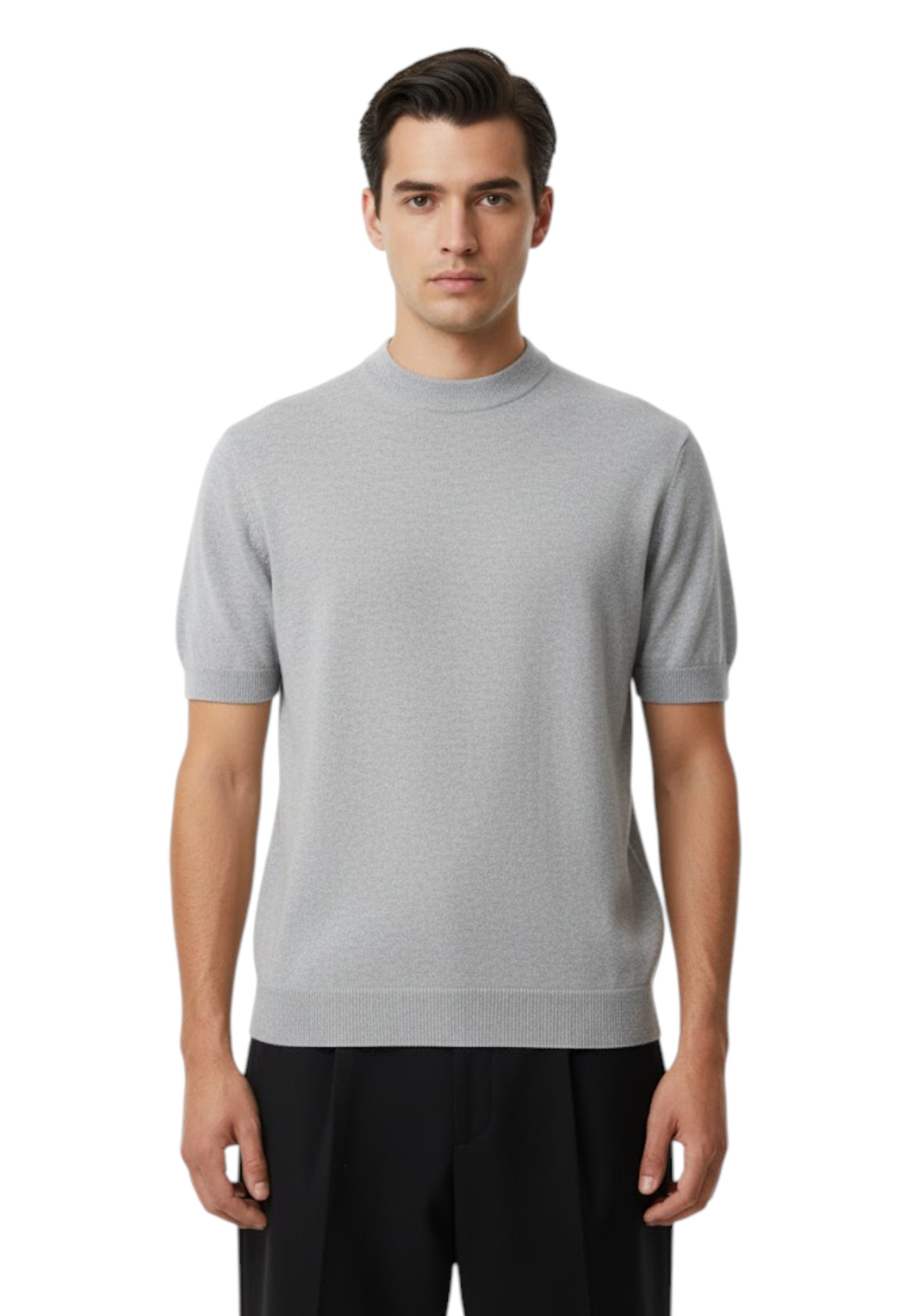 GIROCOLLO MANICA CORTA Grigio Daniele Fiesoli