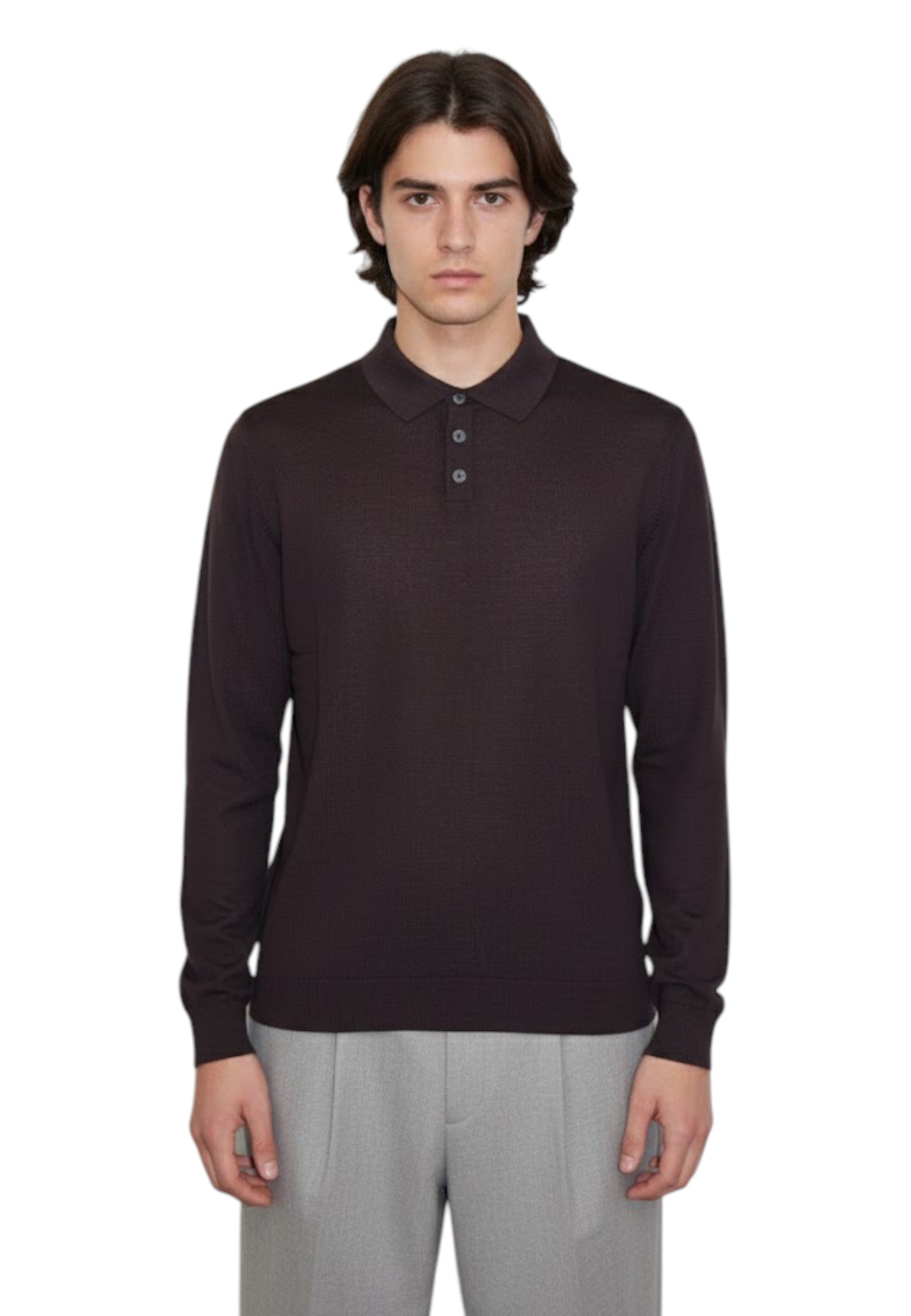 POLO MANICA LUNGA Marrone Daniele Fiesoli