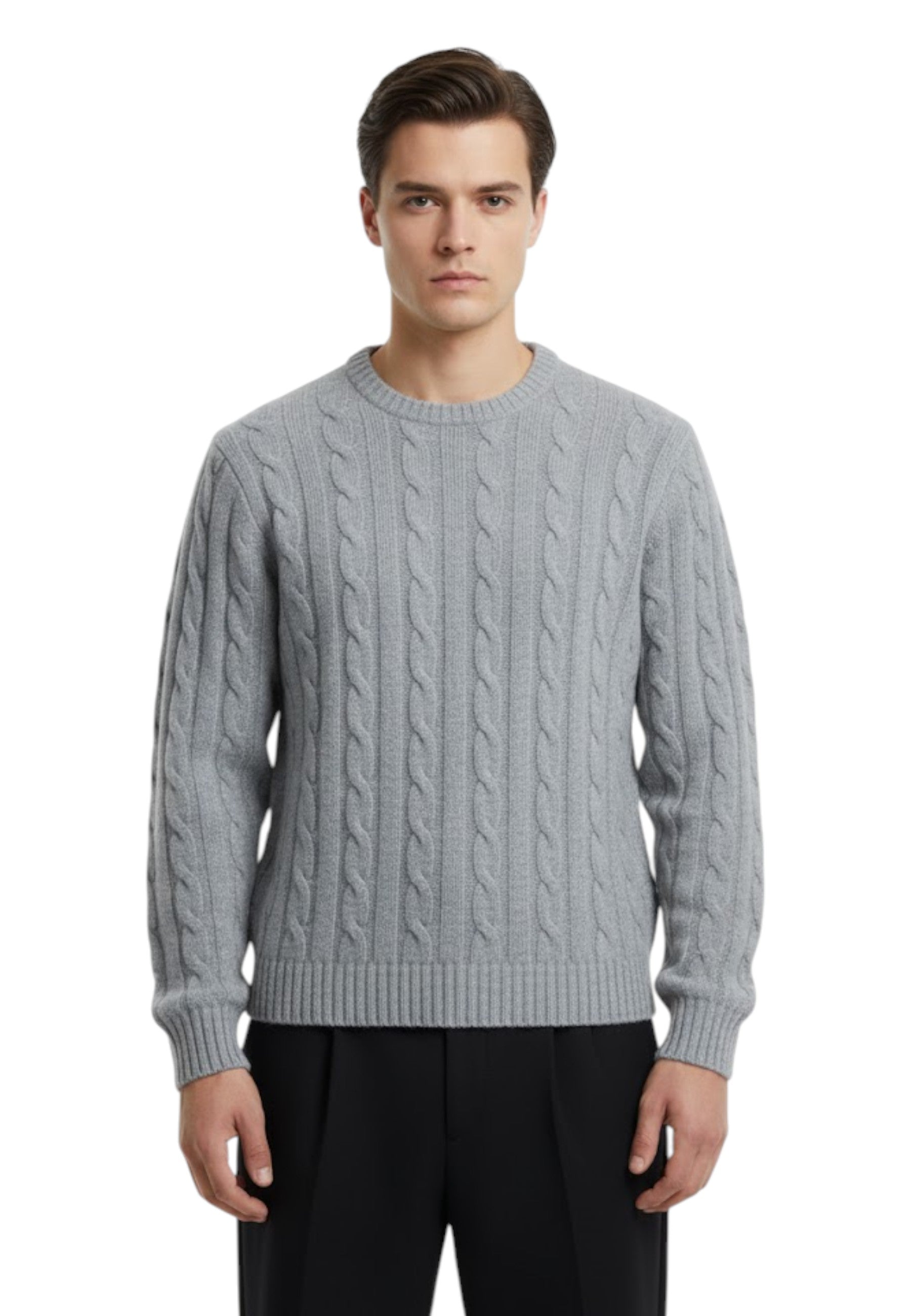 GIROCOLLO MANICA LUNGA Grigio Daniele Fiesoli