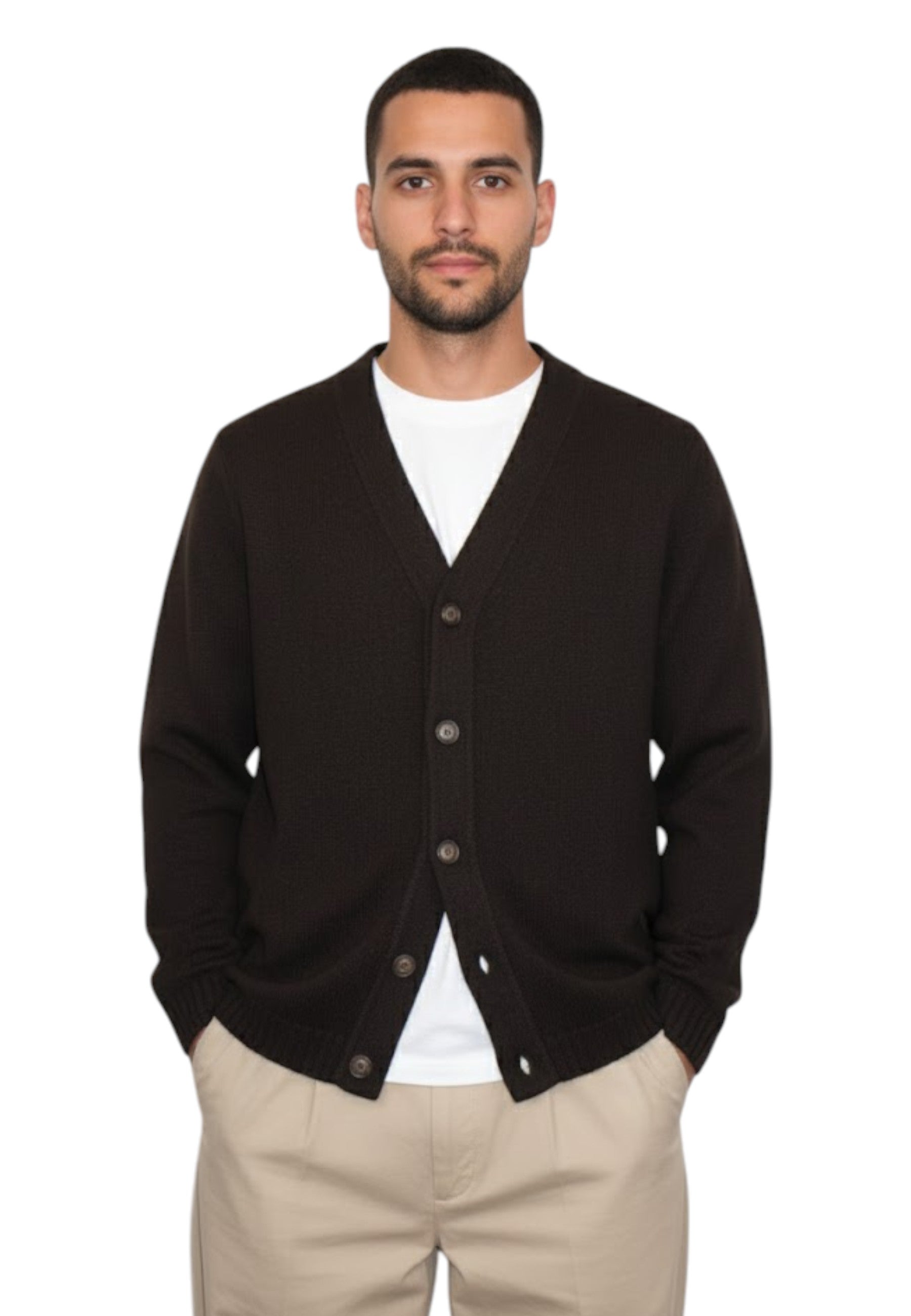 CARDIGAN Marrone Daniele Fiesoli