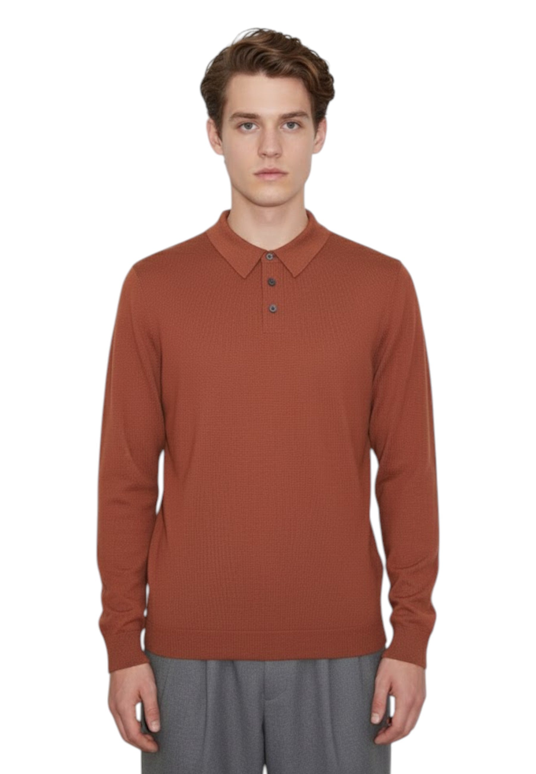 POLO MANICA LUNGA Marrone Daniele Fiesoli