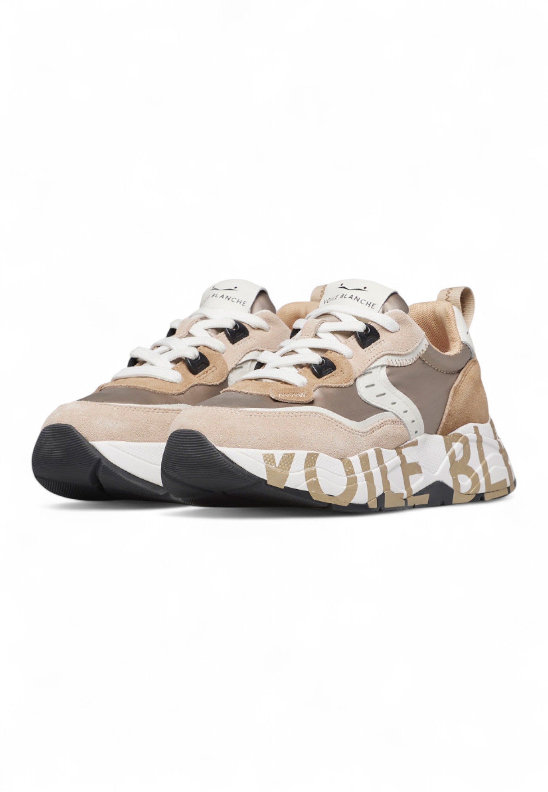SNEAKERS Beige Voile Blanche