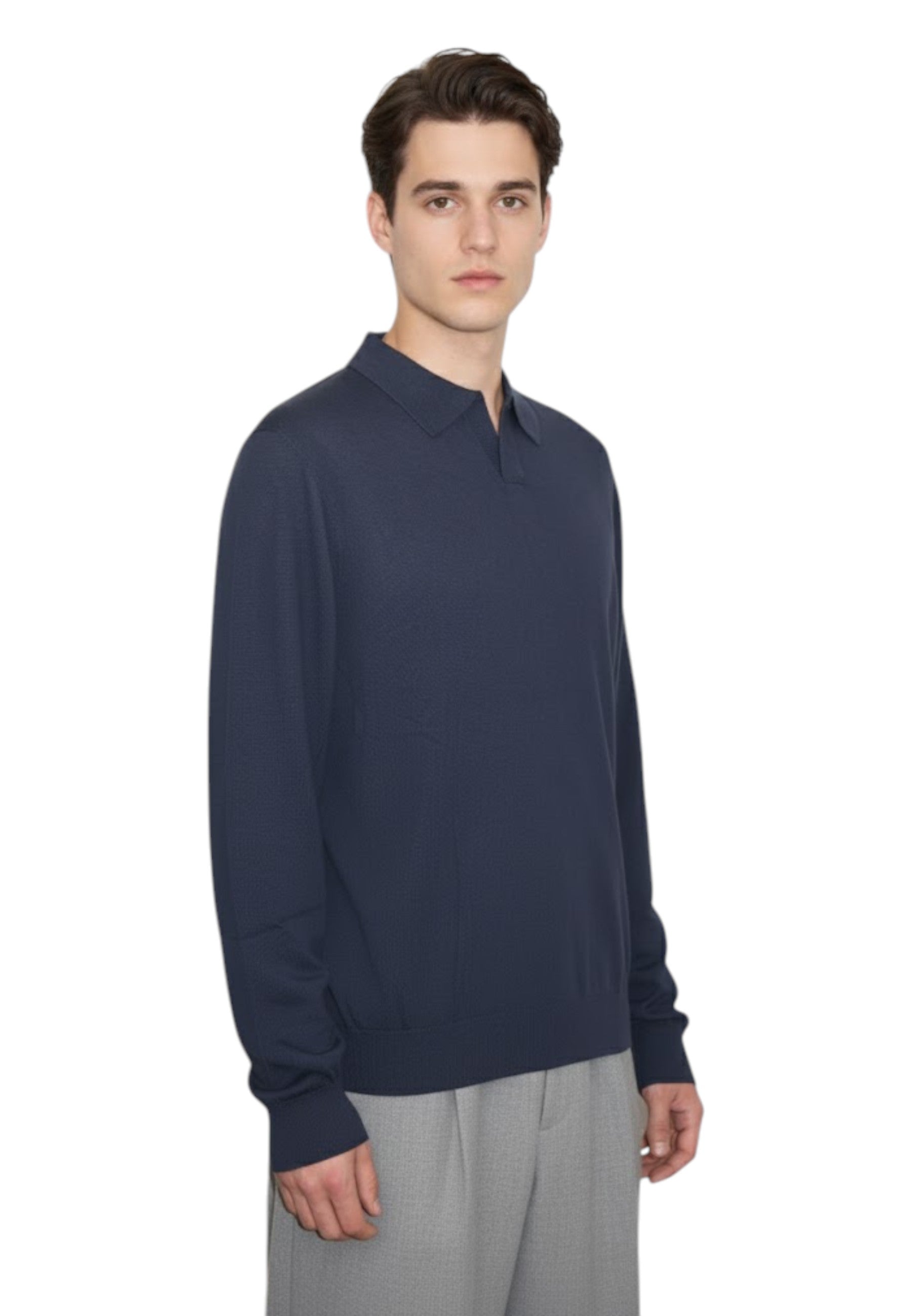 POLO MANICA LUNGA Blu People Of Shibuya