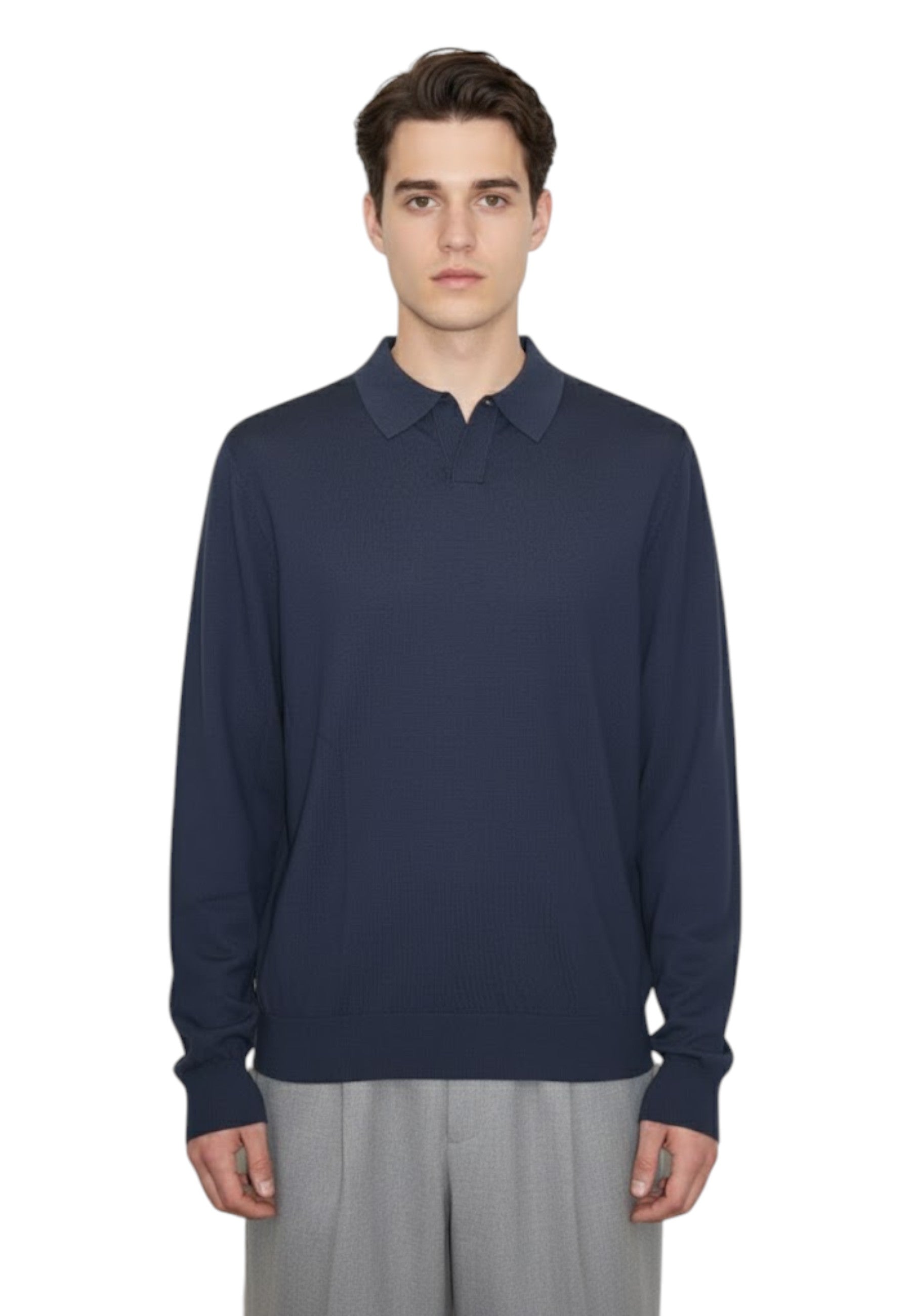 POLO MANICA LUNGA Blu People Of Shibuya