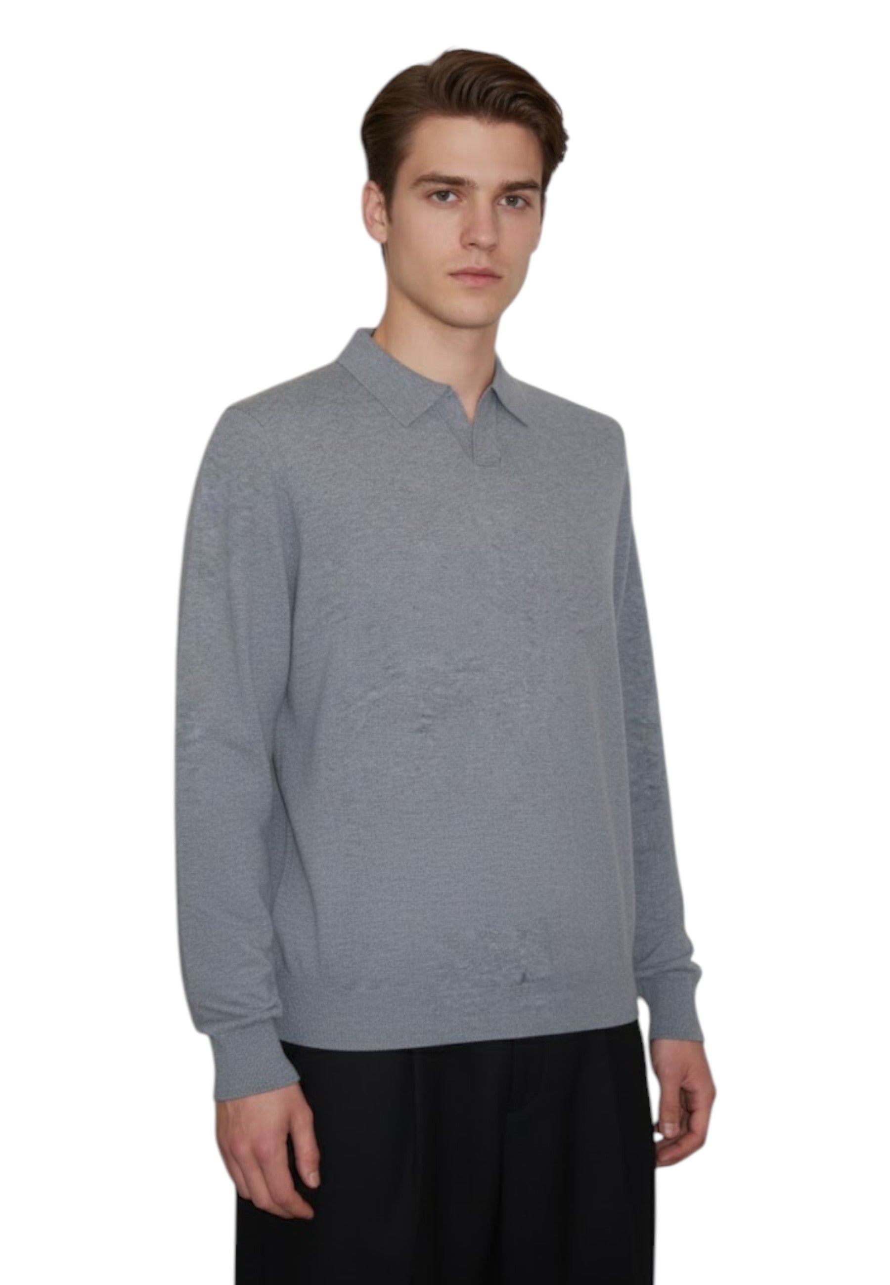 POLO MANICA LUNGA Grigio People Of Shibuya