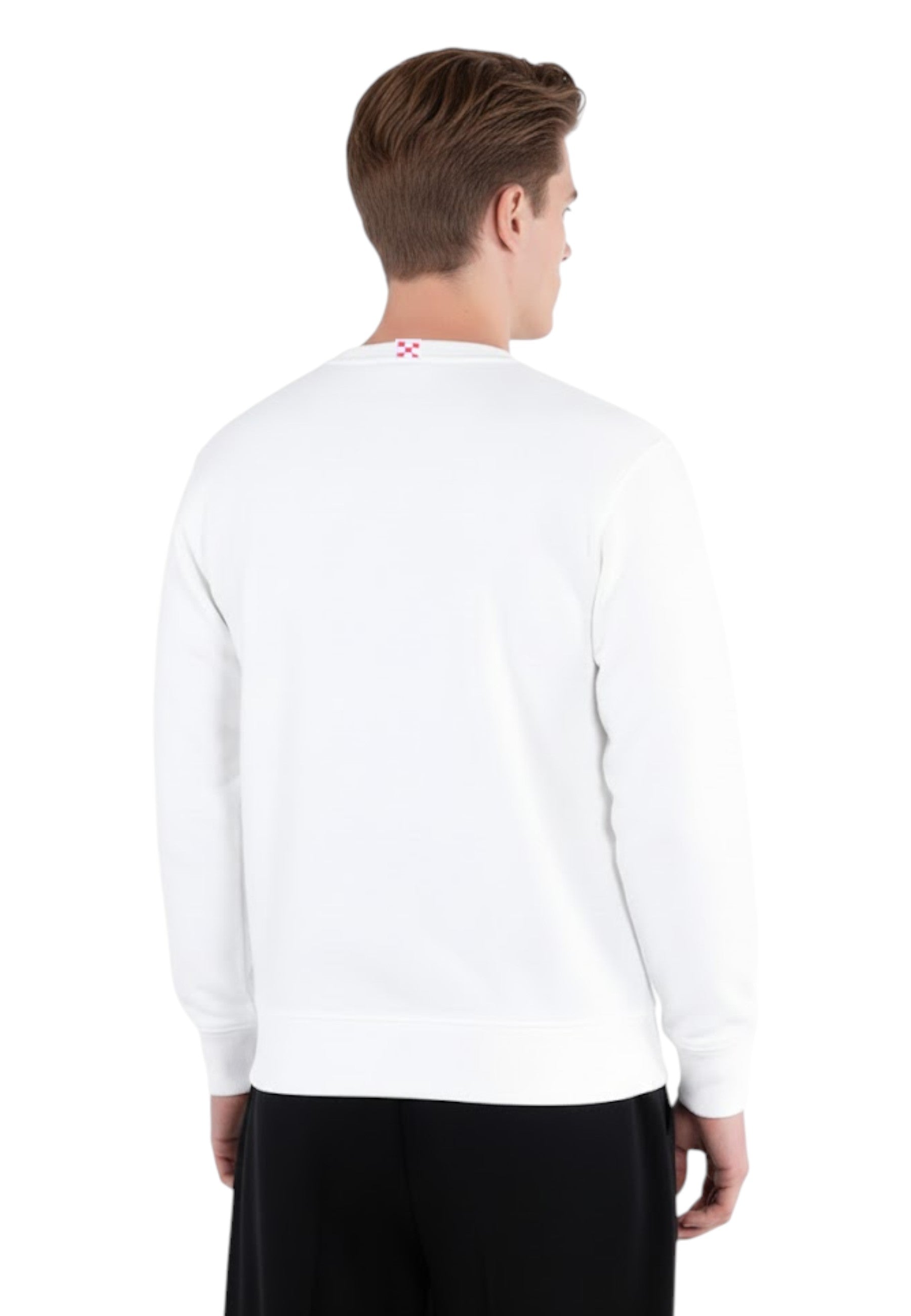 FELPA A GIROCOLLO Bianco Mc2 Saint Barth