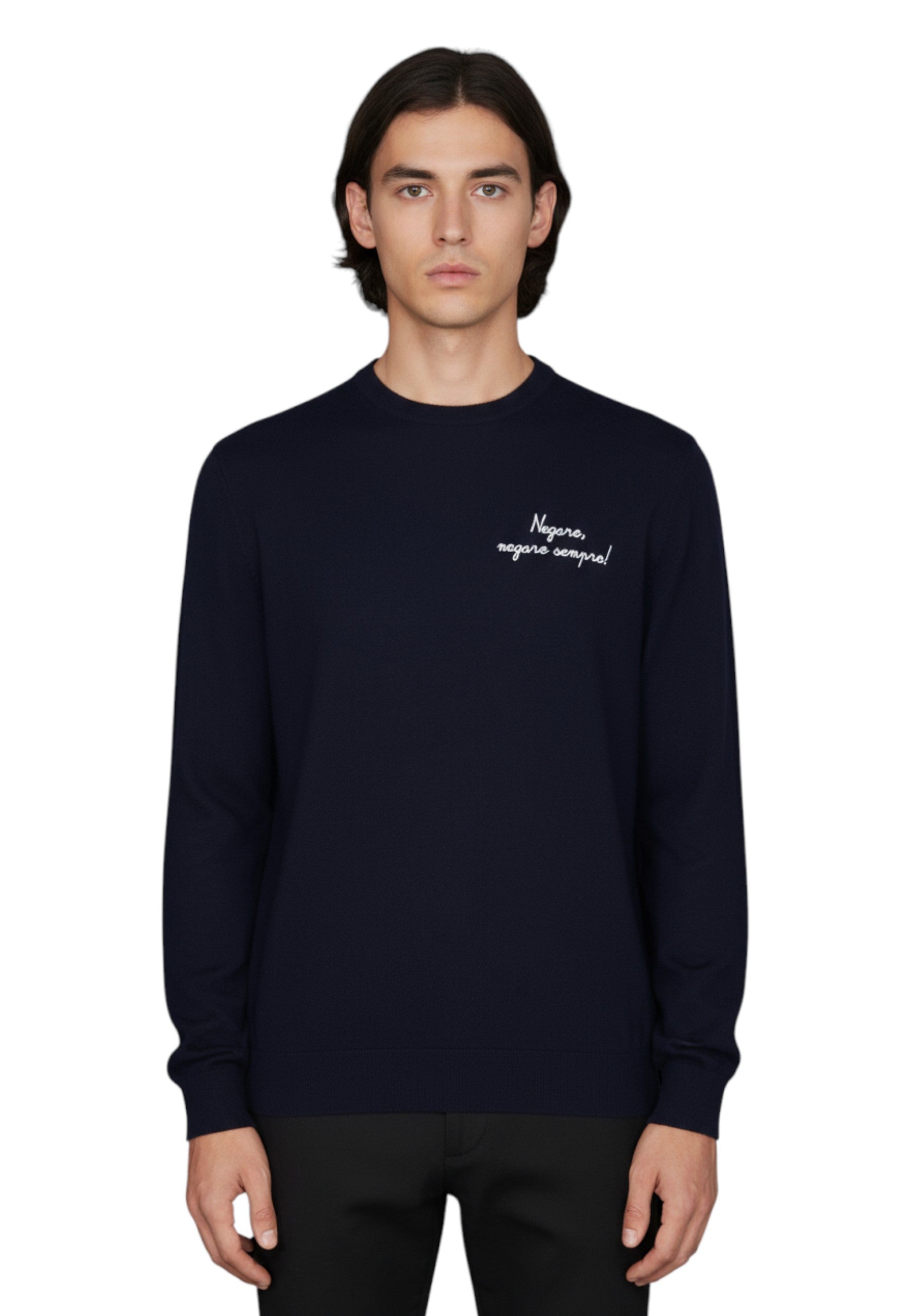 GIROCOLLO MANICA LUNGA Blu Mc2 Saint Barth