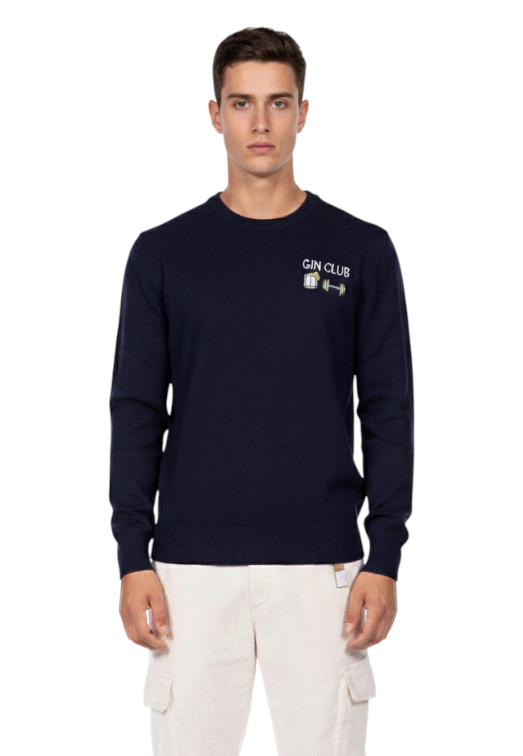 GIROCOLLO MANICA LUNGA Blu Mc2 Saint Barth