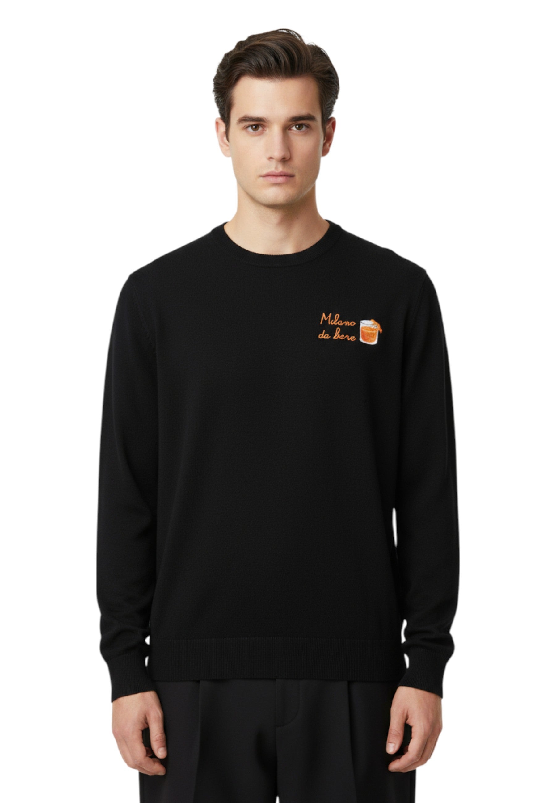 GIROCOLLO MANICA LUNGA Nero Mc2 Saint Barth