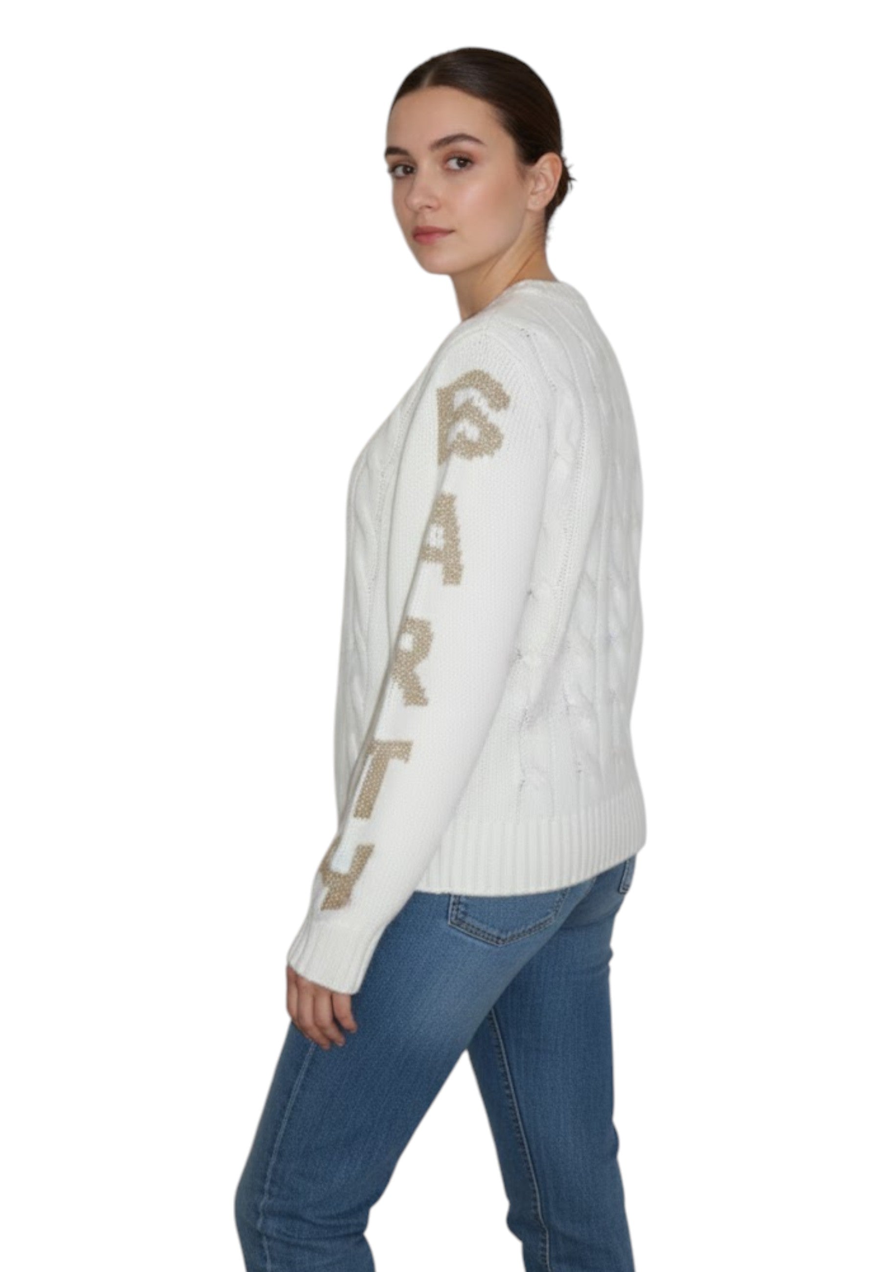 GIROCOLLO MANICA LUNGA Panna Mc2 Saint Barth