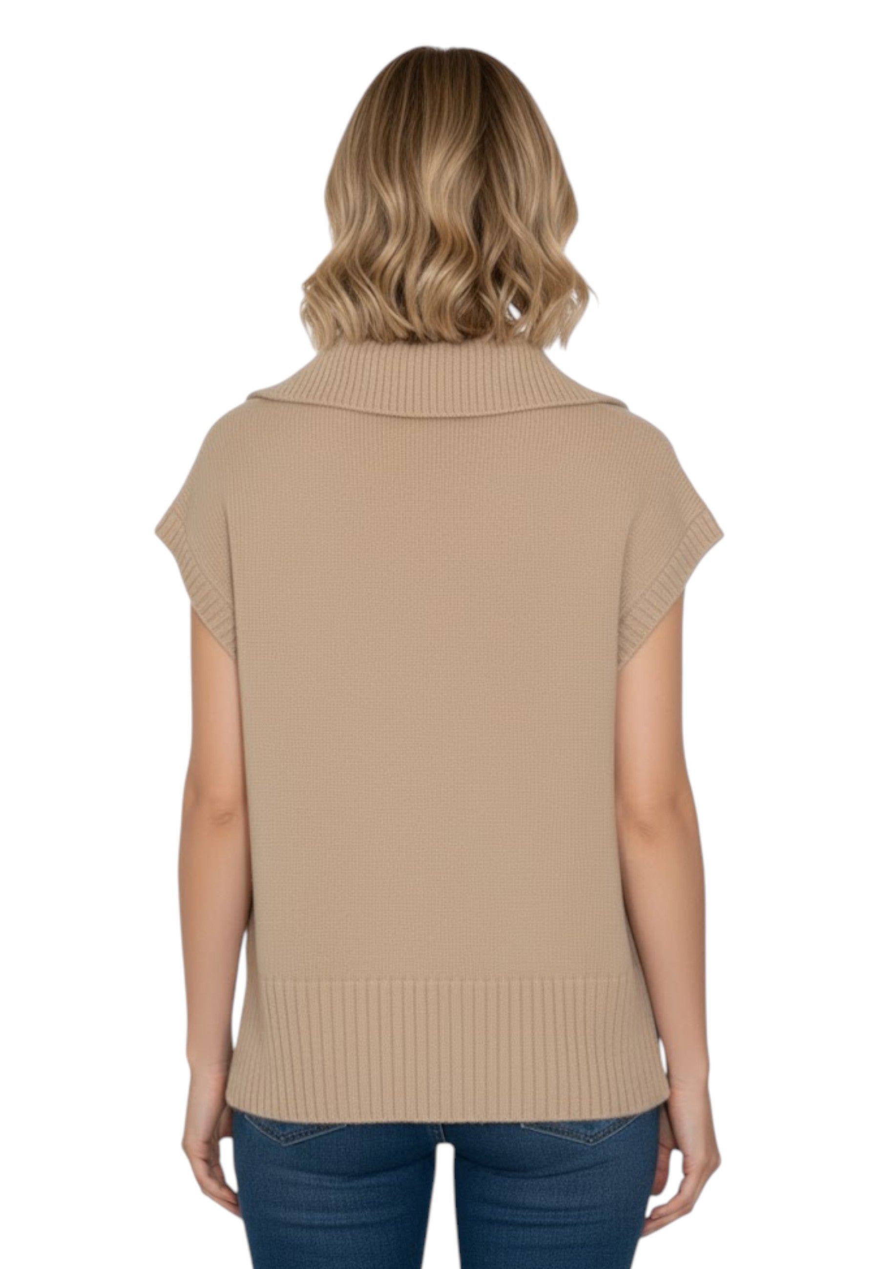 MAGLIE A V Beige Roberto Collina