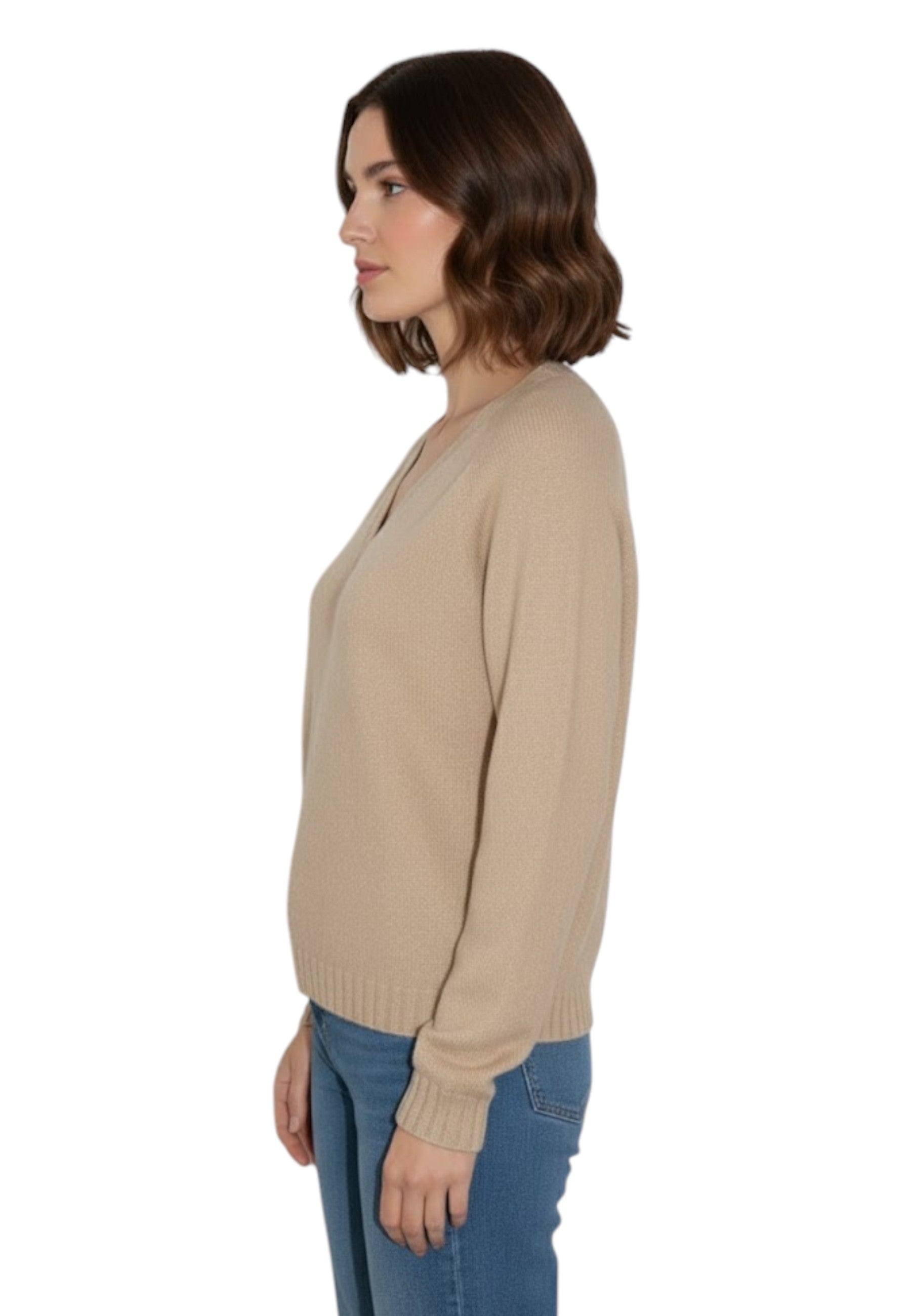 MAGLIE A V Beige Roberto Collina