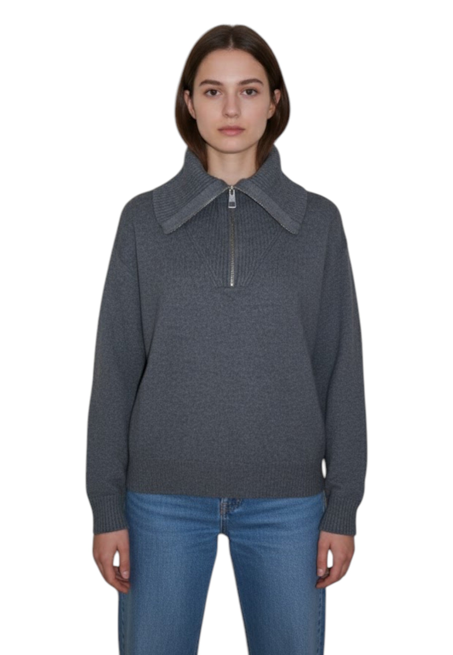 MAGLIE CON ZIP Grigio Liviana Conti