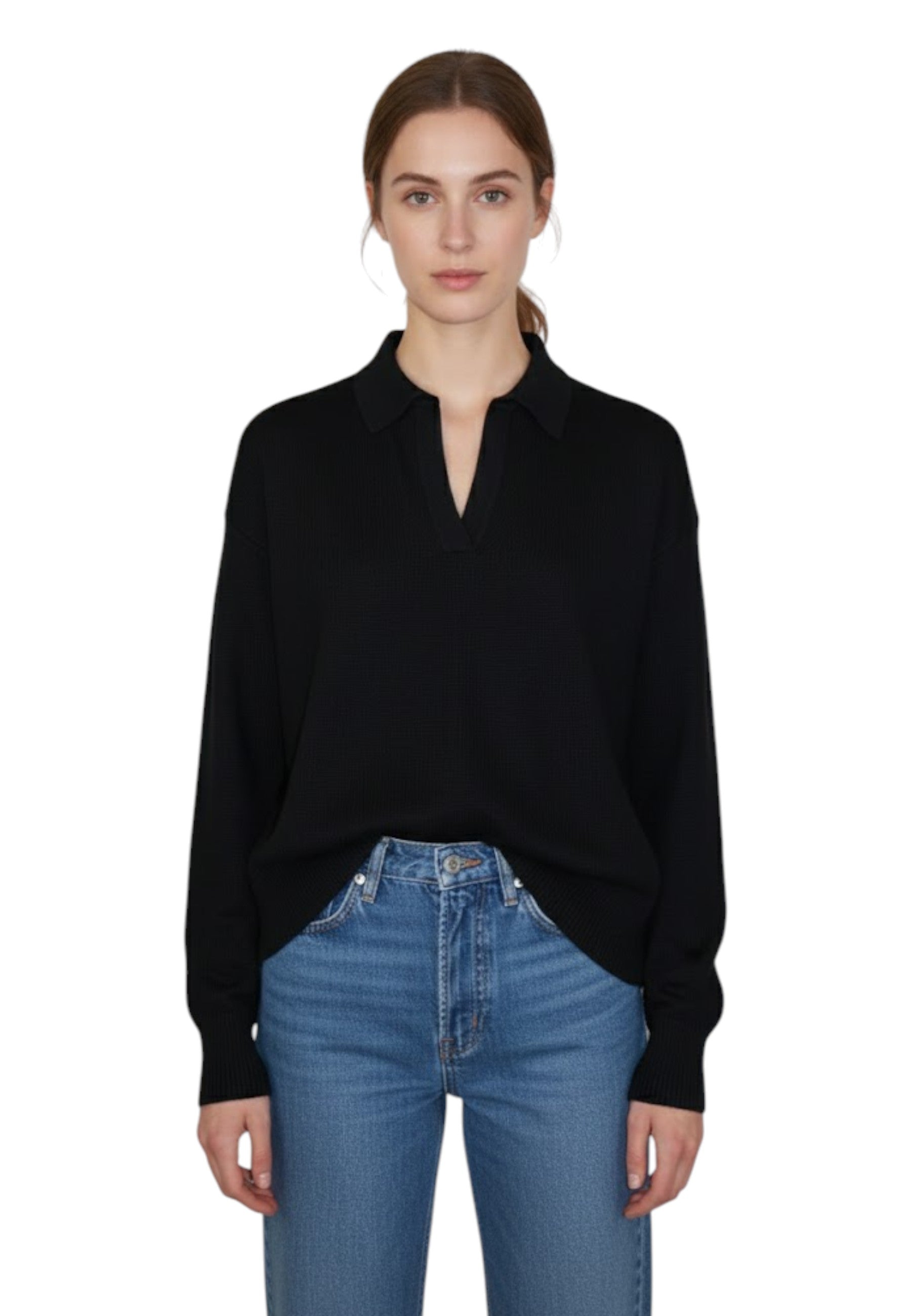 POLO A MANICA LUNGA Nero Hekla & Co