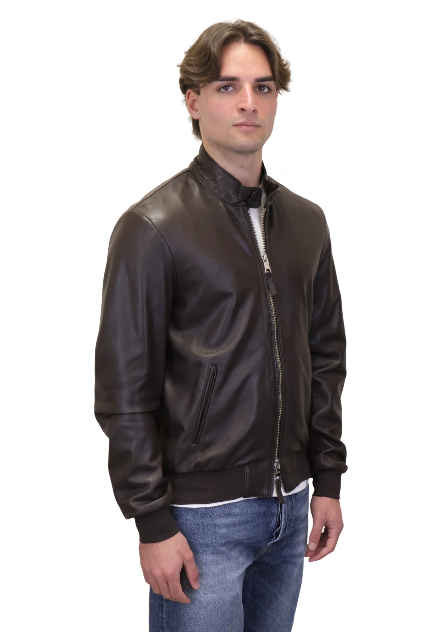 GIUBBOTTI IN PELLE Marrone Authority