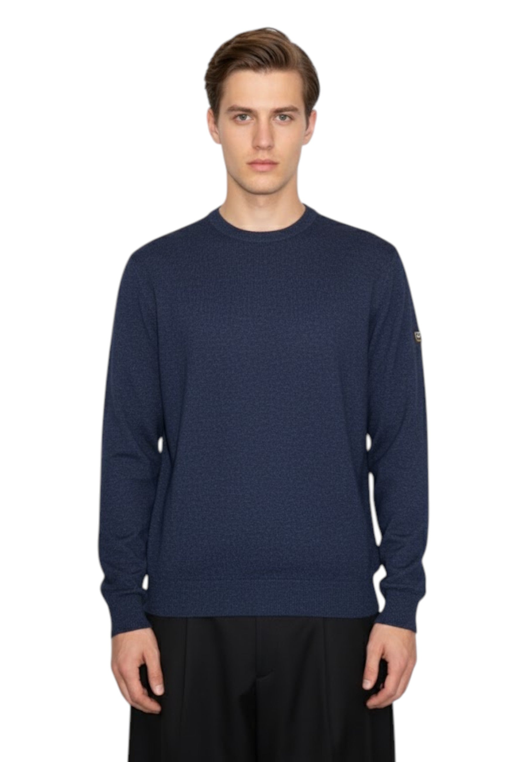 FELPA A GIROCOLLO Blu Roy Roger's