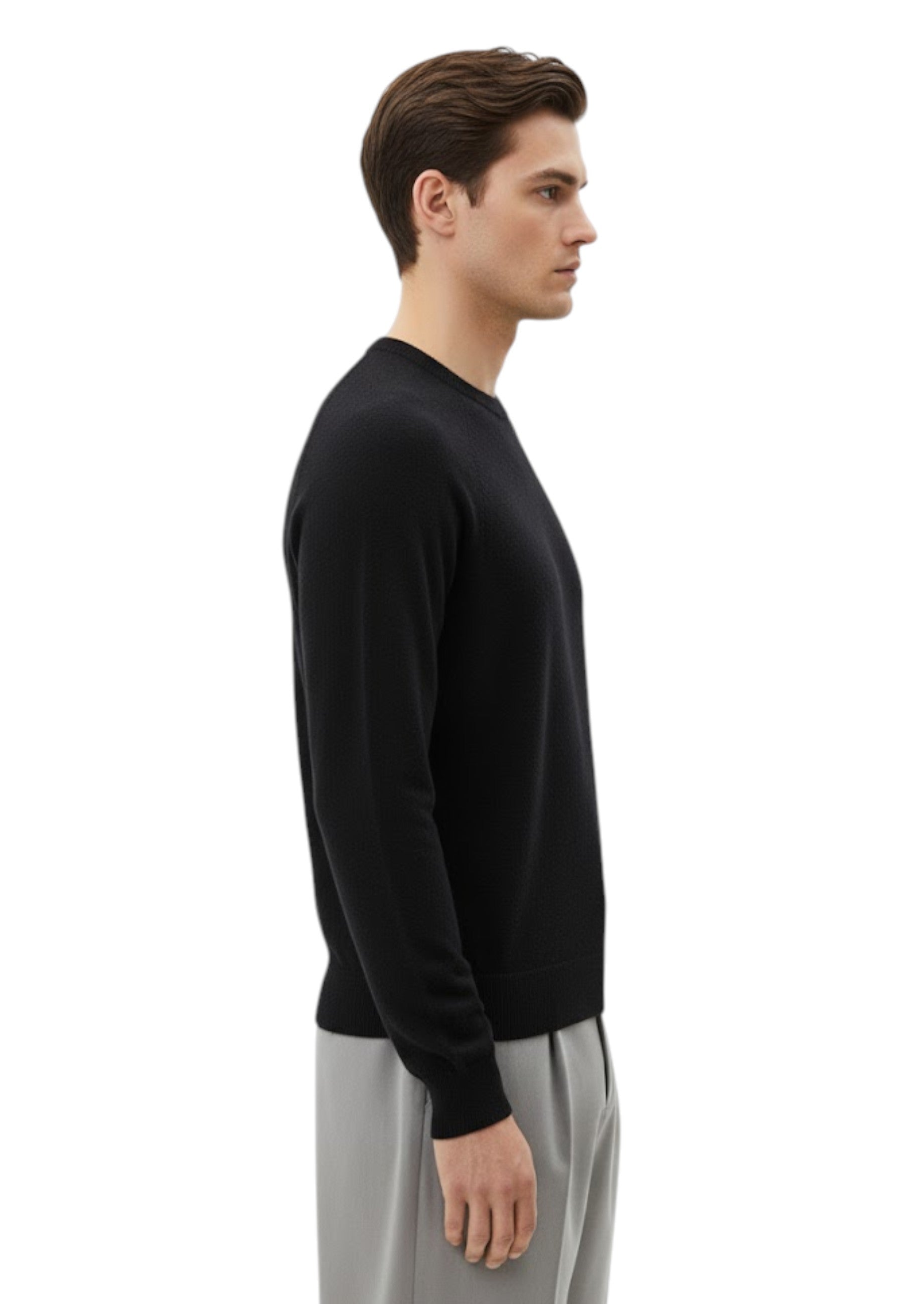 GIROCOLLO MANICA LUNGA Nero Rrd