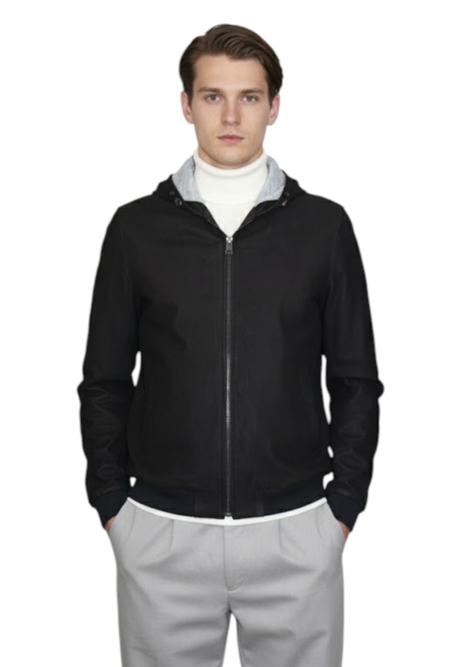 GIUBBOTTI IN PELLE Nero Emanuele Curci