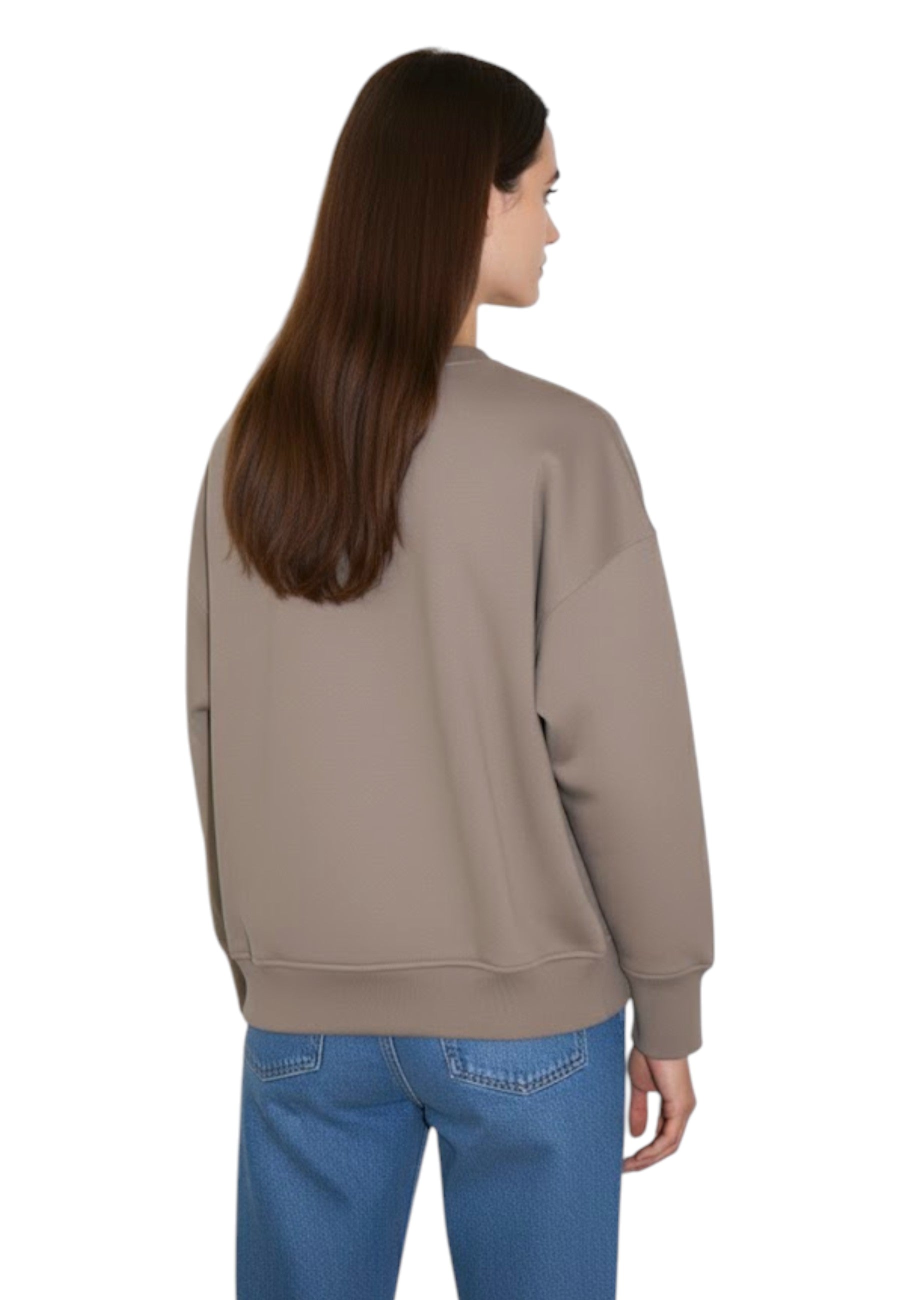 FELPA A GIROCOLLO Marrone Woc