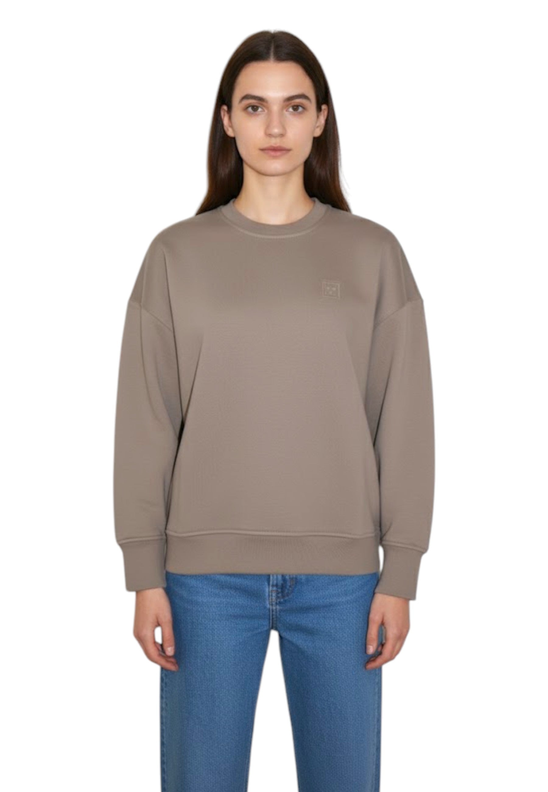 FELPA A GIROCOLLO Marrone Woc