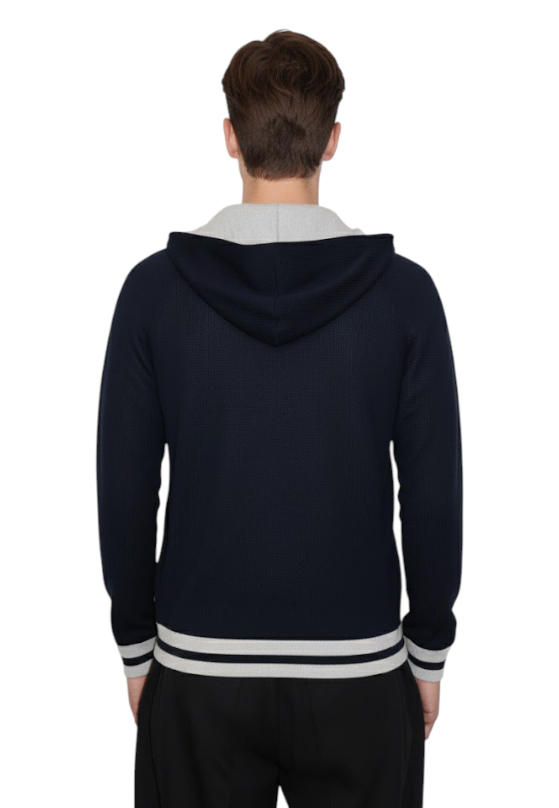 MAGLIE CON ZIP Blu Blu Cashmere