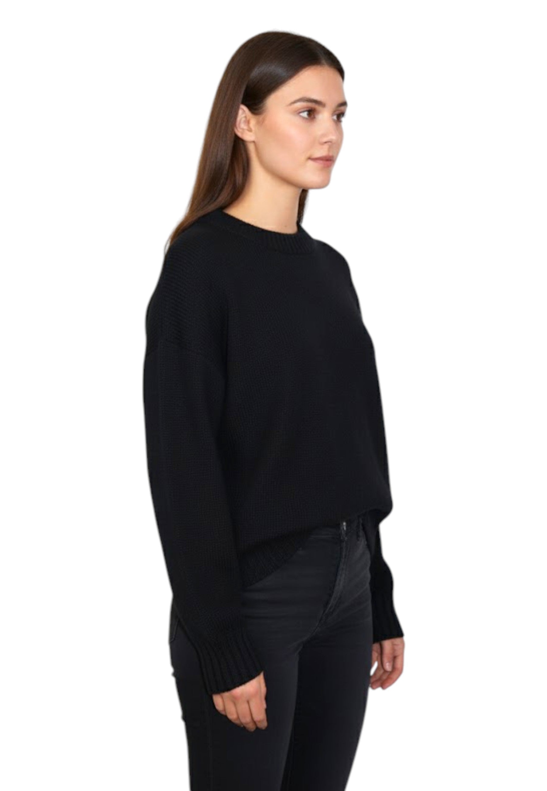 GIROCOLLO MANICA LUNGA Nero Solotre