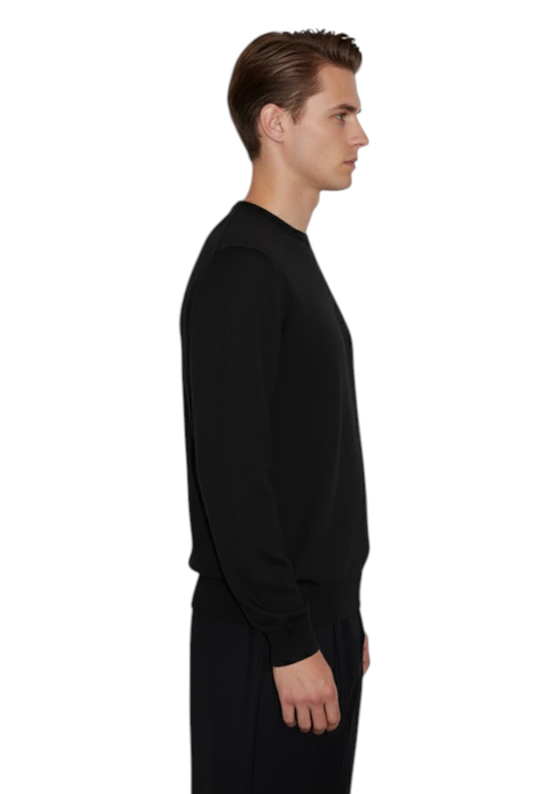 GIROCOLLO MANICA LUNGA Nero Della Spiga