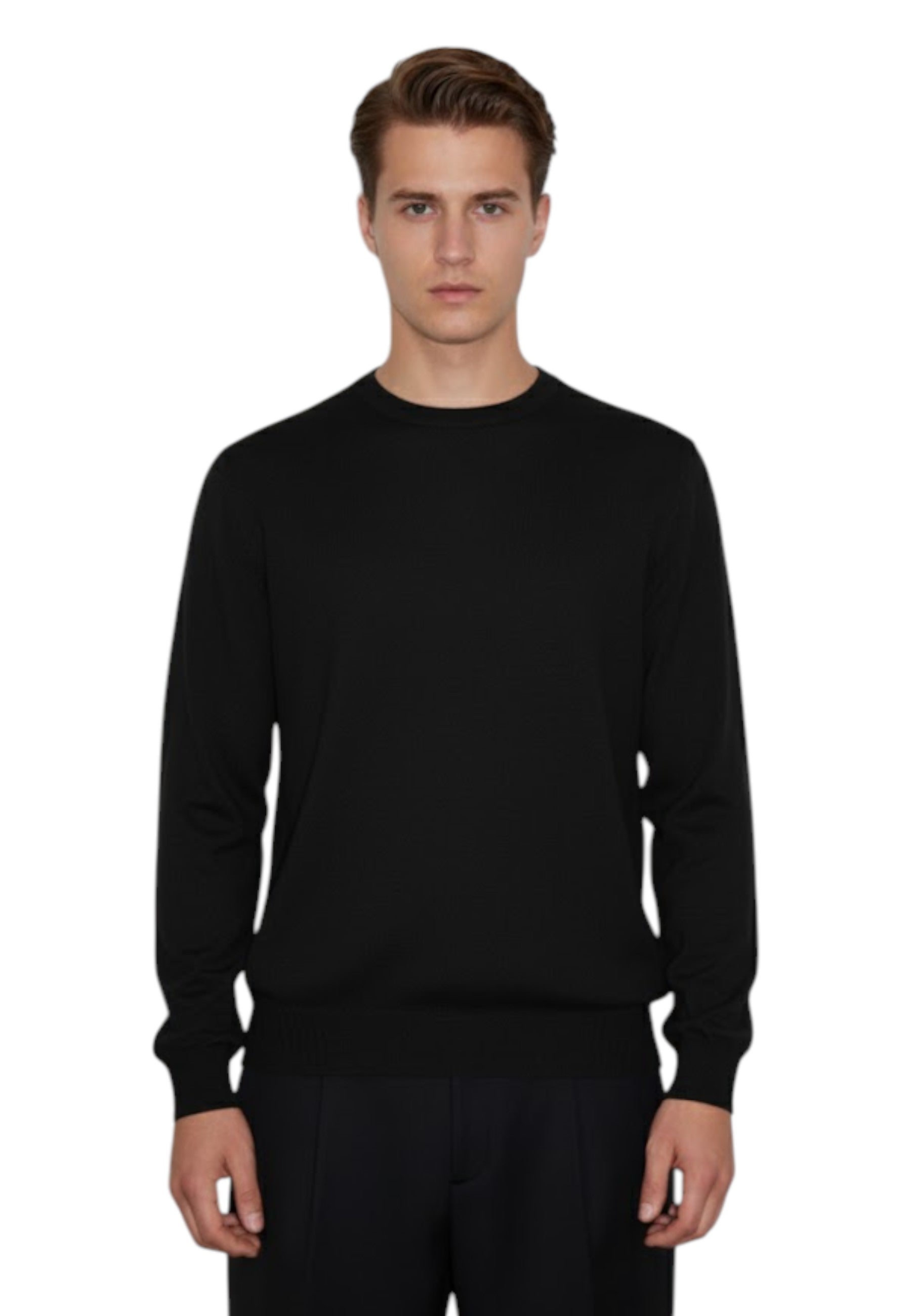 GIROCOLLO MANICA LUNGA Nero Della Spiga